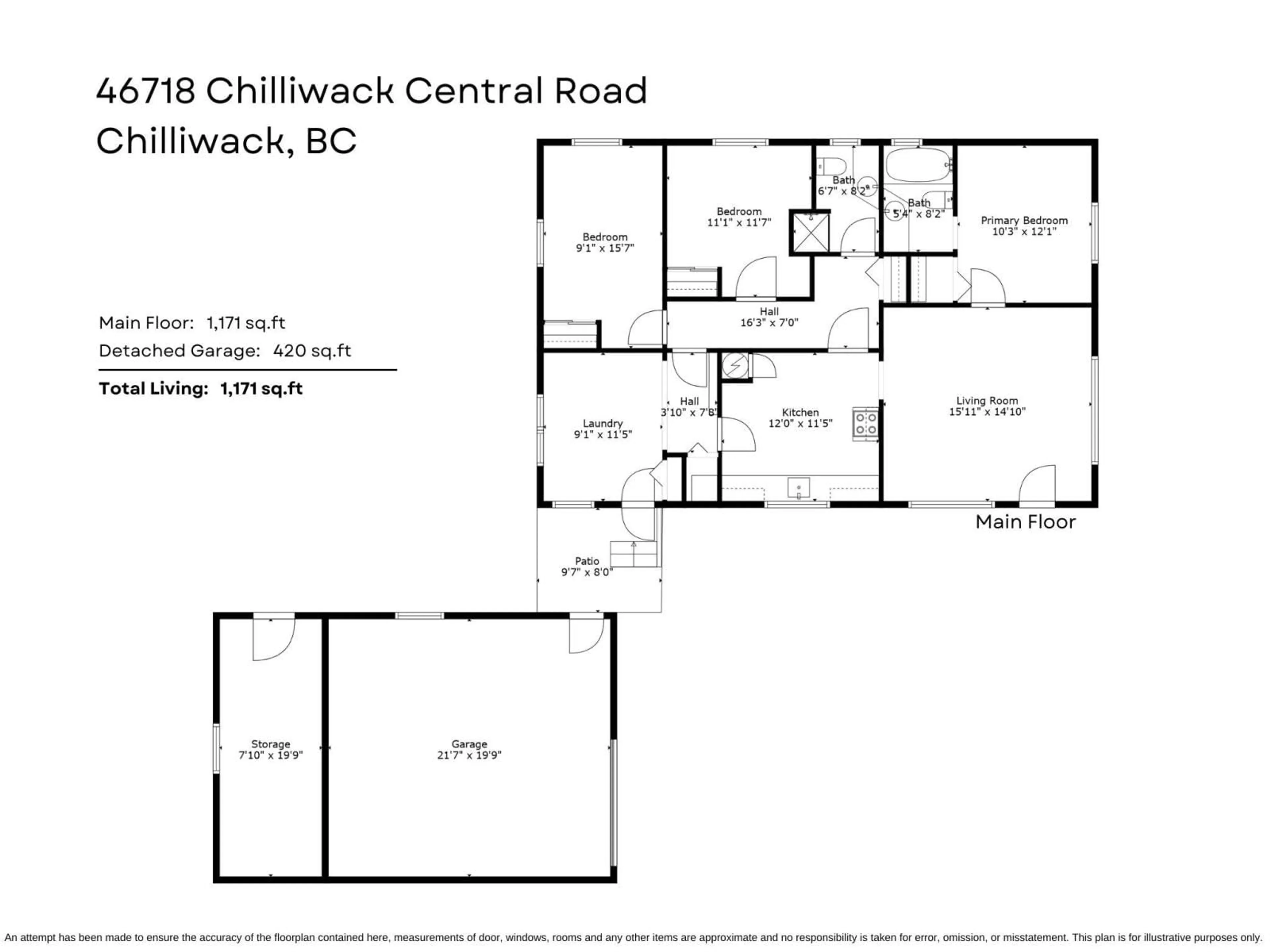 Floor plan for 46718 CHILLIWACK CENTRAL ROAD, Chilliwack British Columbia V2P8C5