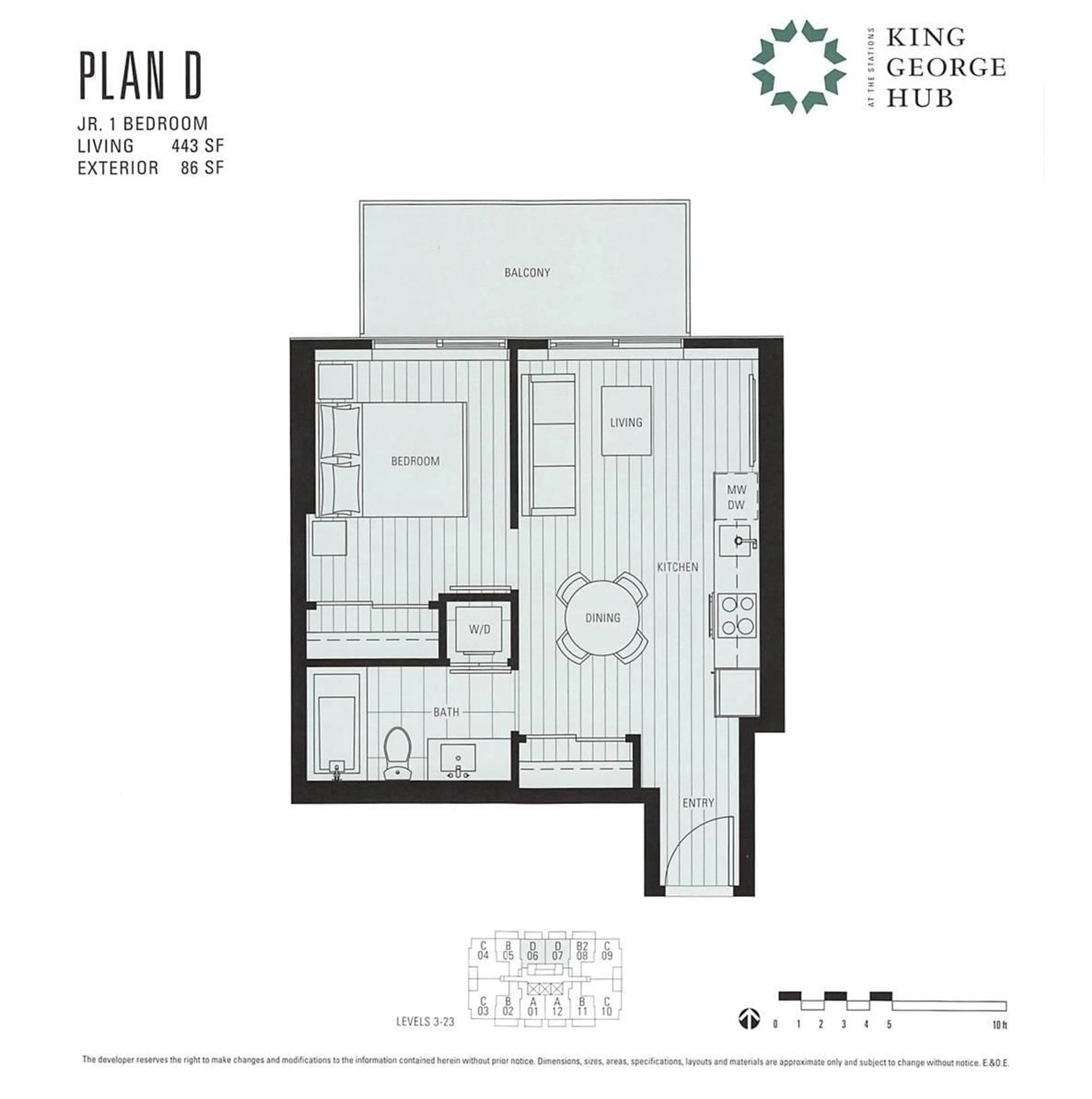 Floor plan for 407 13655 FRASER HIGHWAY, Surrey British Columbia V3T0P8