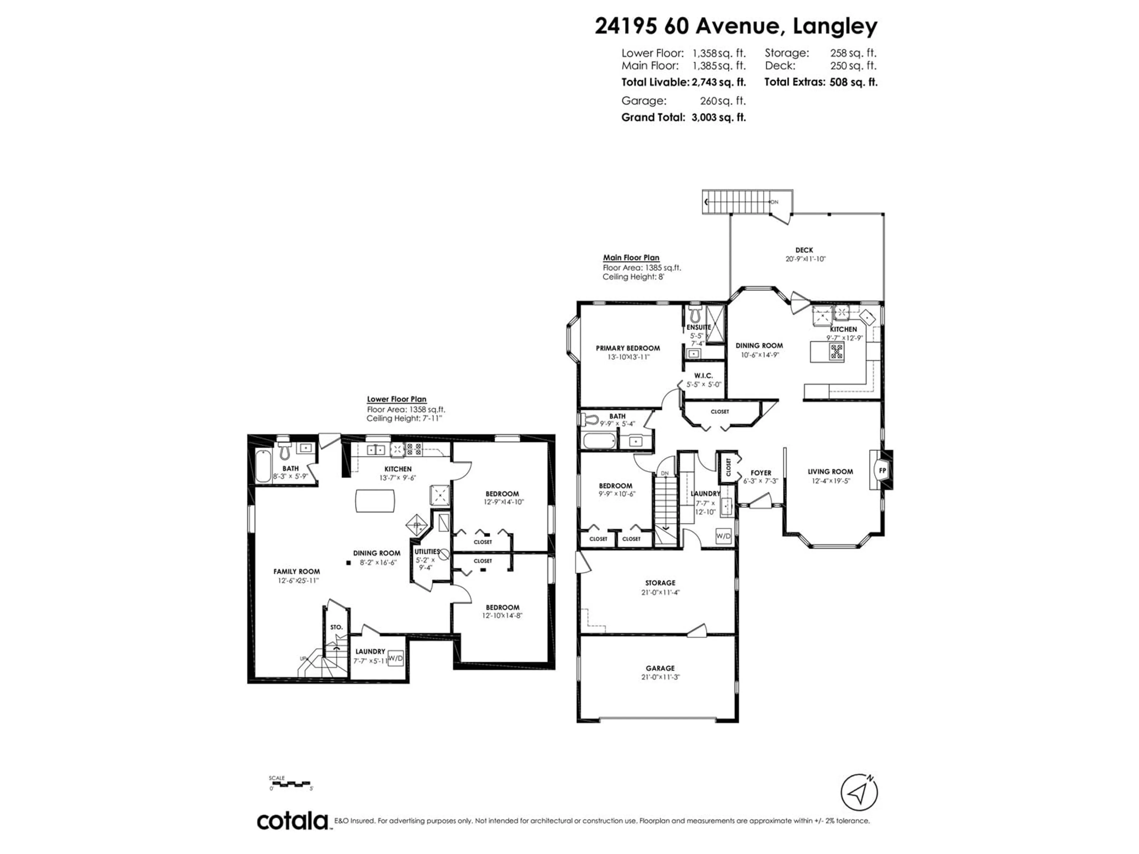 Floor plan for 24195 60 AVENUE, Langley British Columbia V2Z2G5