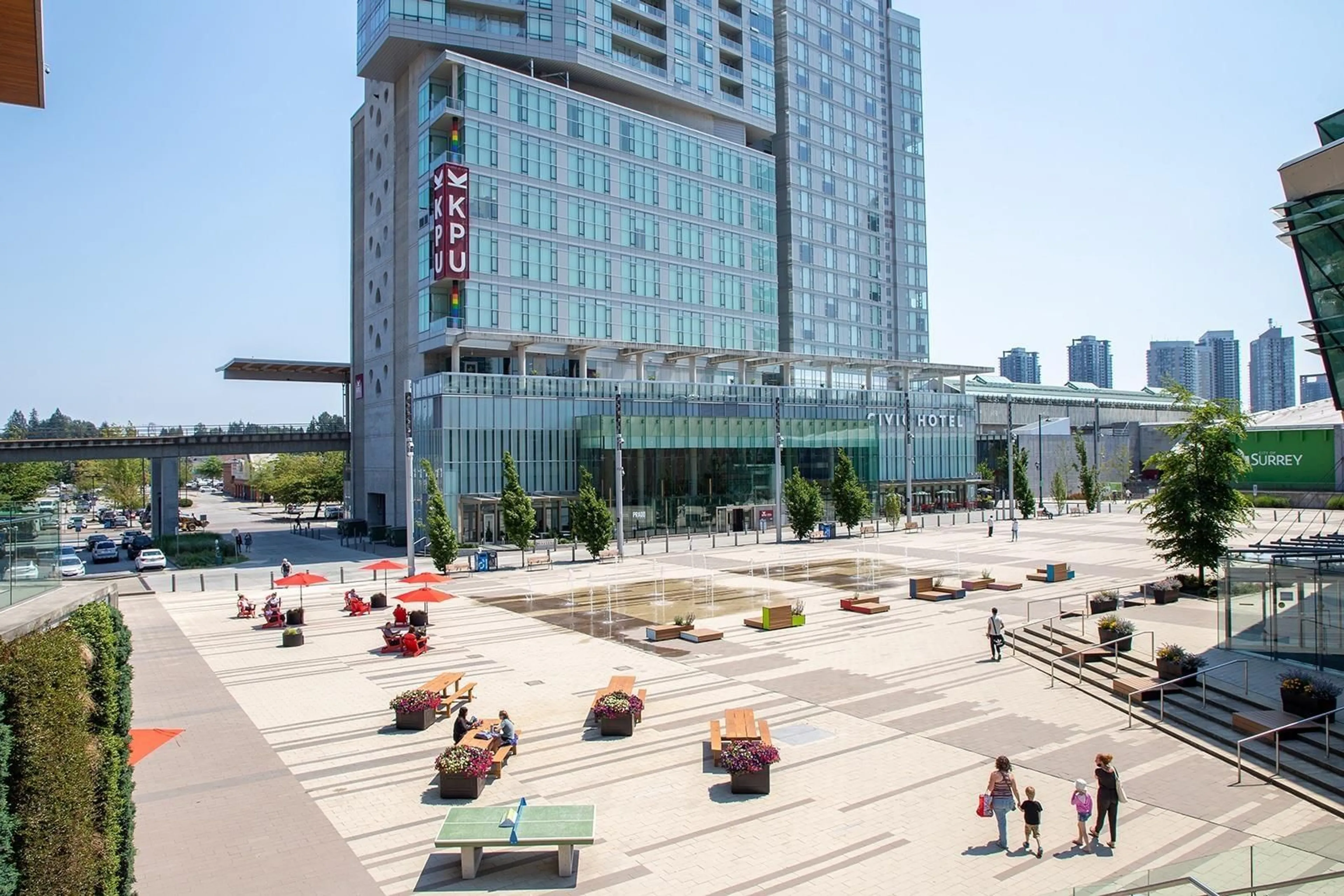 Patio, the view of city buildings for 2904 13495 CENTRAL AVENUE, Surrey British Columbia V3T0K2