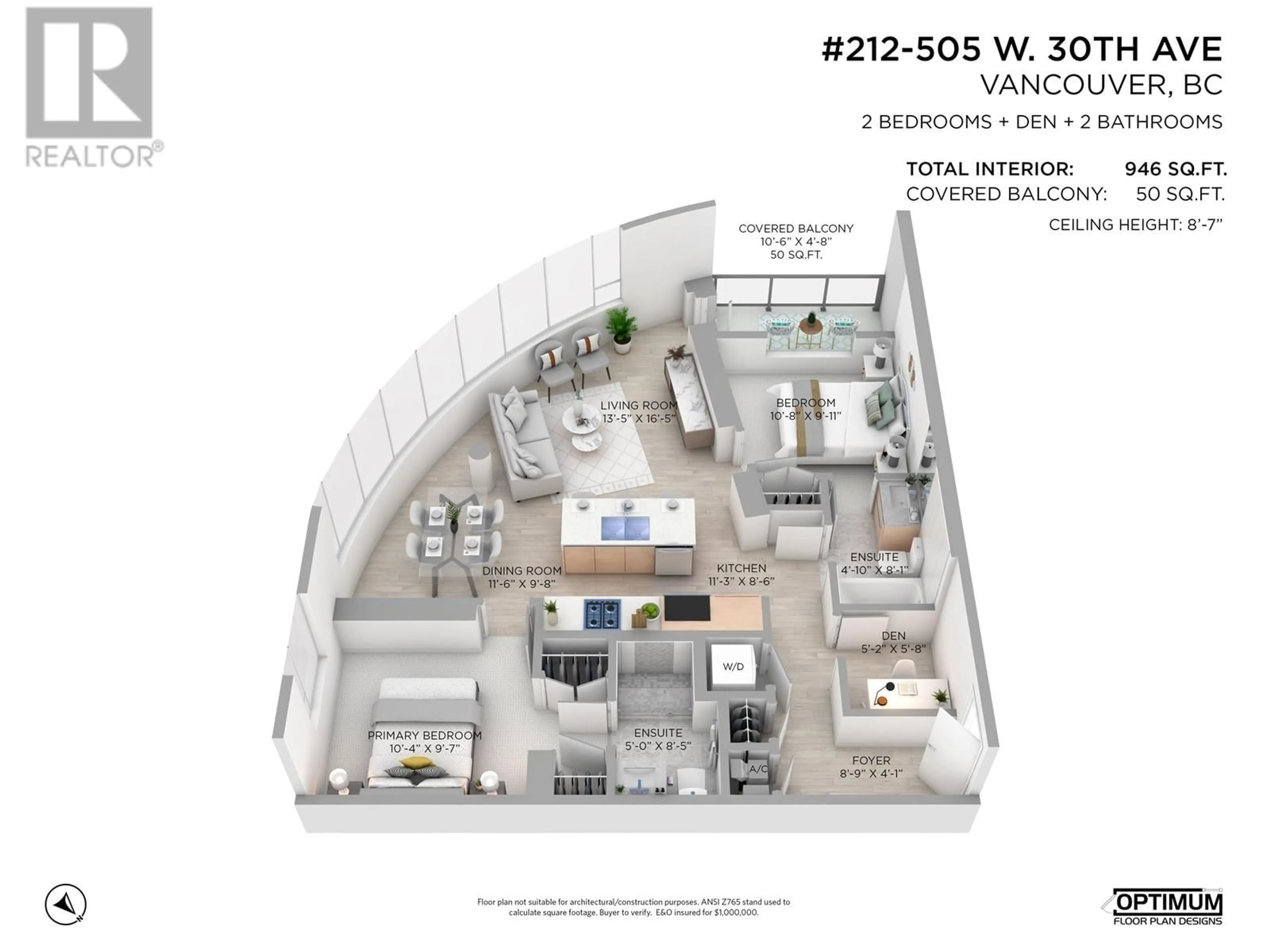 Floor plan for 212 505 W 30TH AVENUE, Vancouver British Columbia V5Z0G4