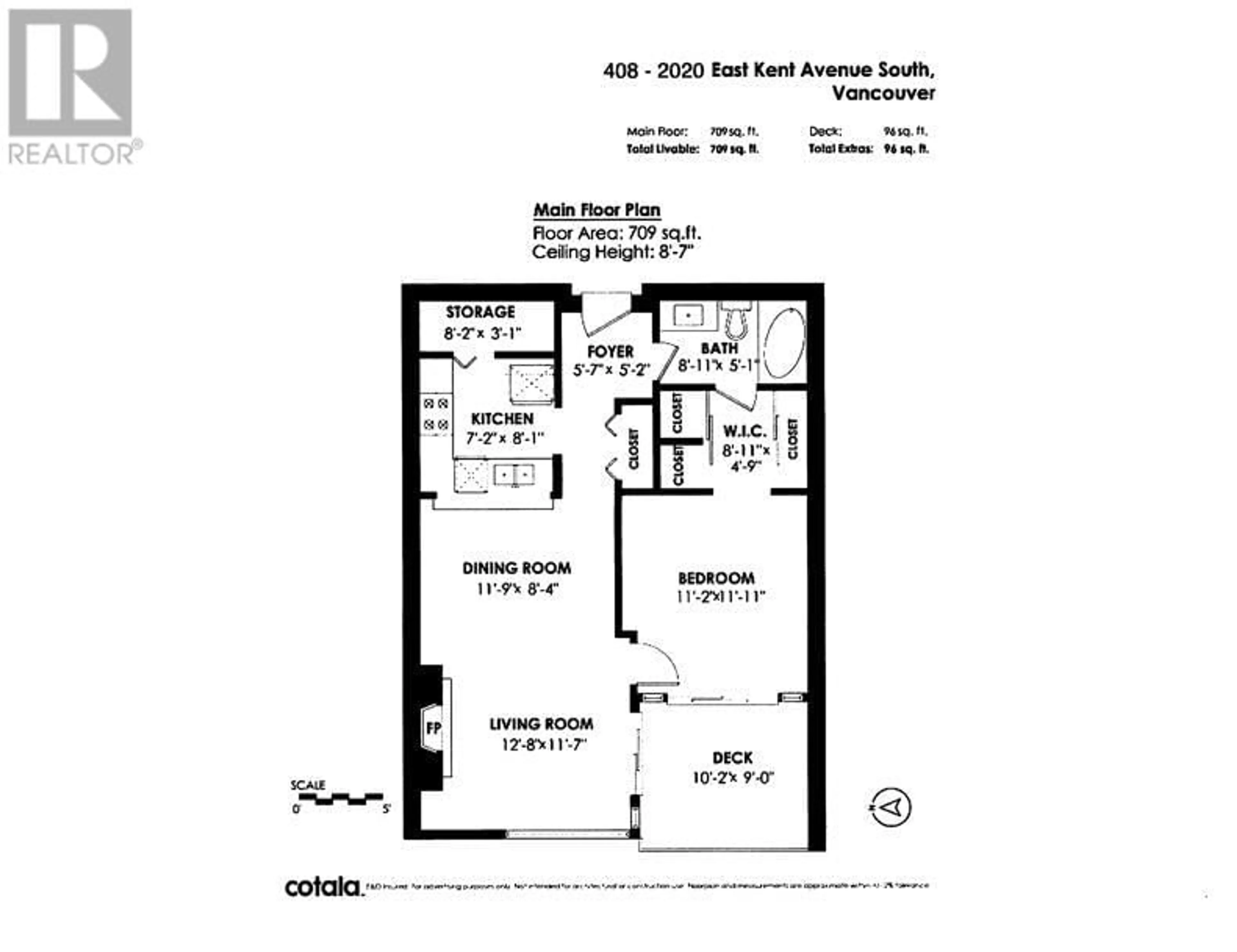 Floor plan for 408 2020 SE KENT AVENUE, Vancouver British Columbia V5P4X1