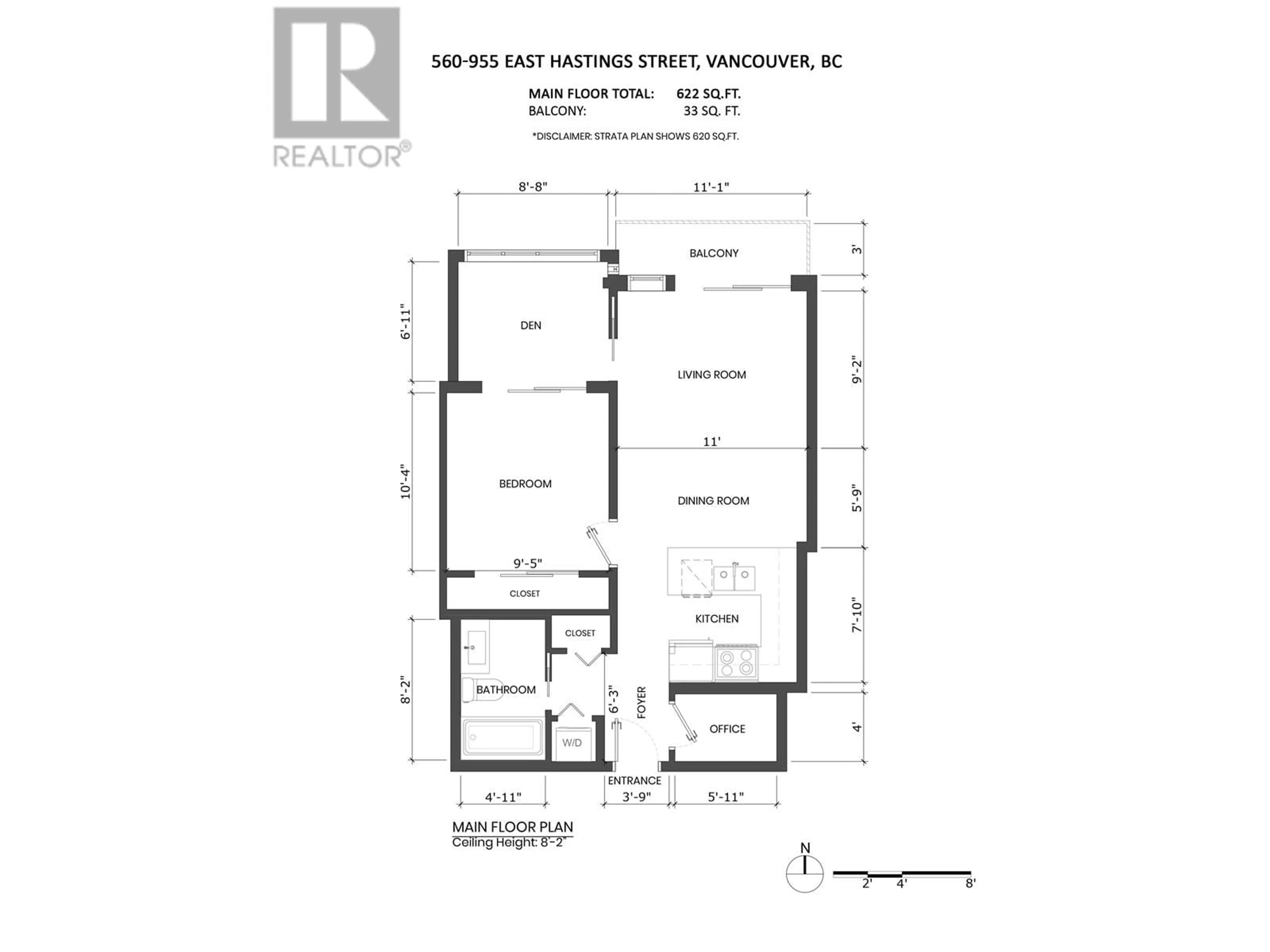 Floor plan for 560 955 E HASTINGS STREET, Vancouver British Columbia V6A0G8