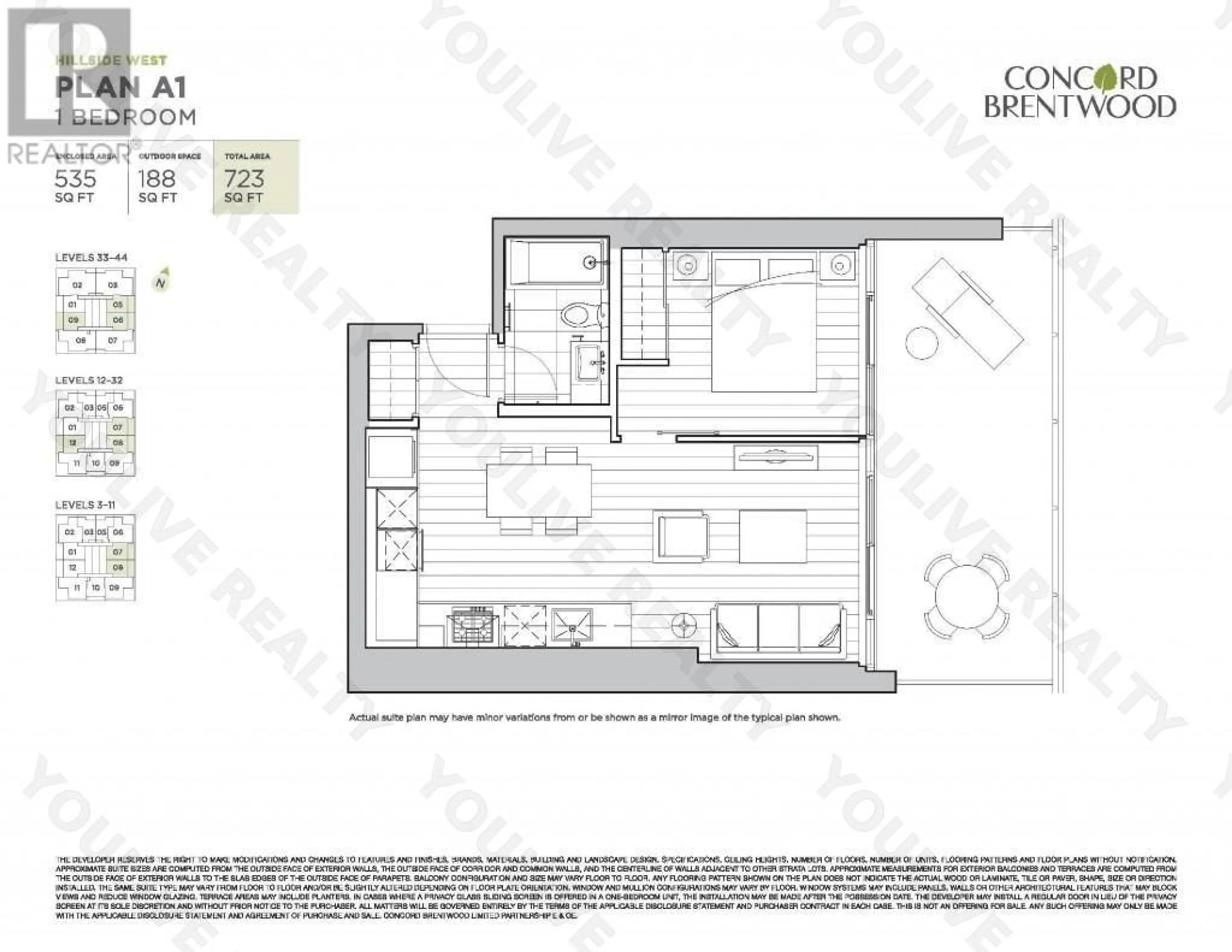 Floor plan for 2608 4720 LOUGHEED HIGHWAY, Burnaby British Columbia V5C0M8