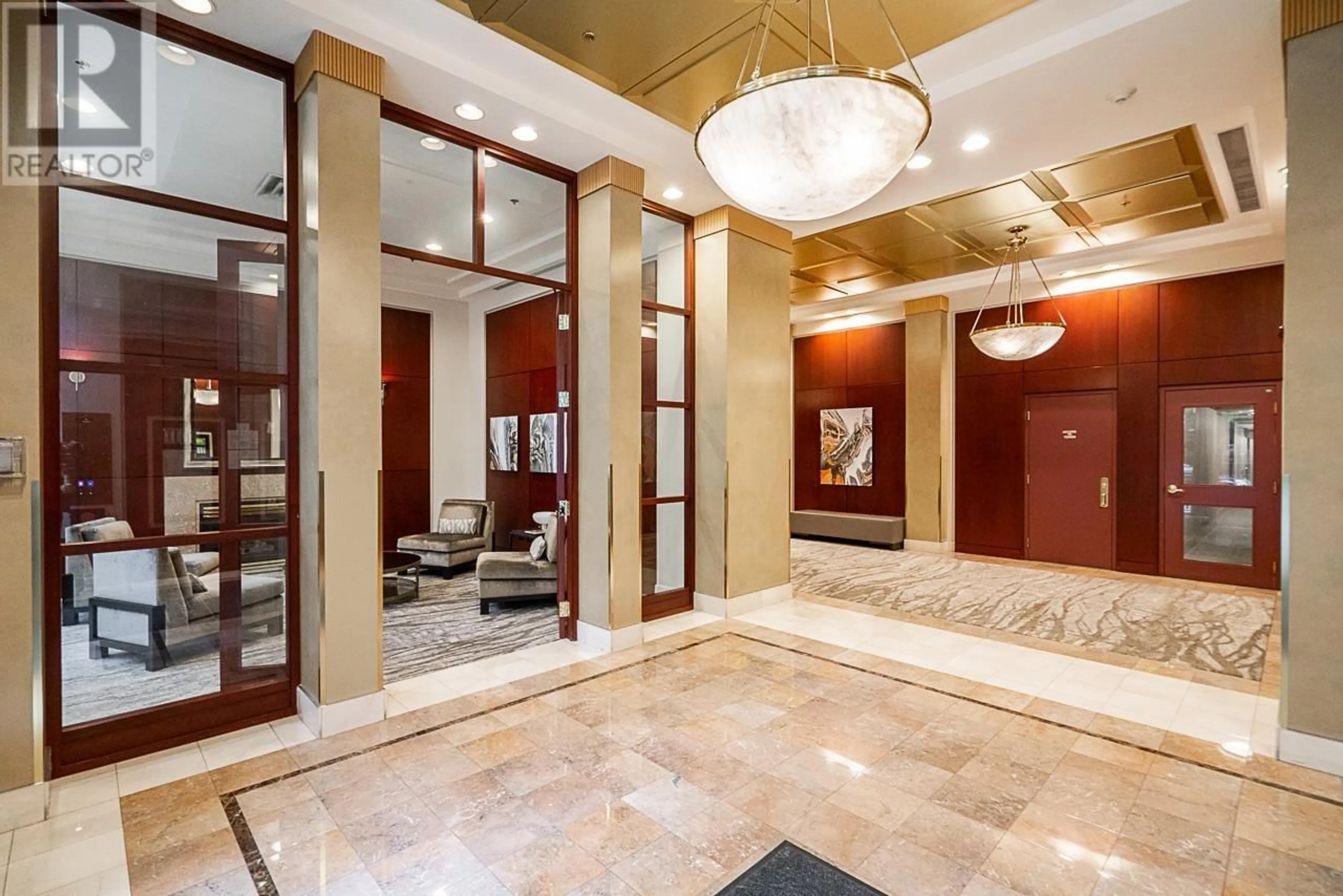 Indoor lobby, wood floors for 309 1288 MARINASIDE CRESCENT, Vancouver British Columbia V6Z2W5