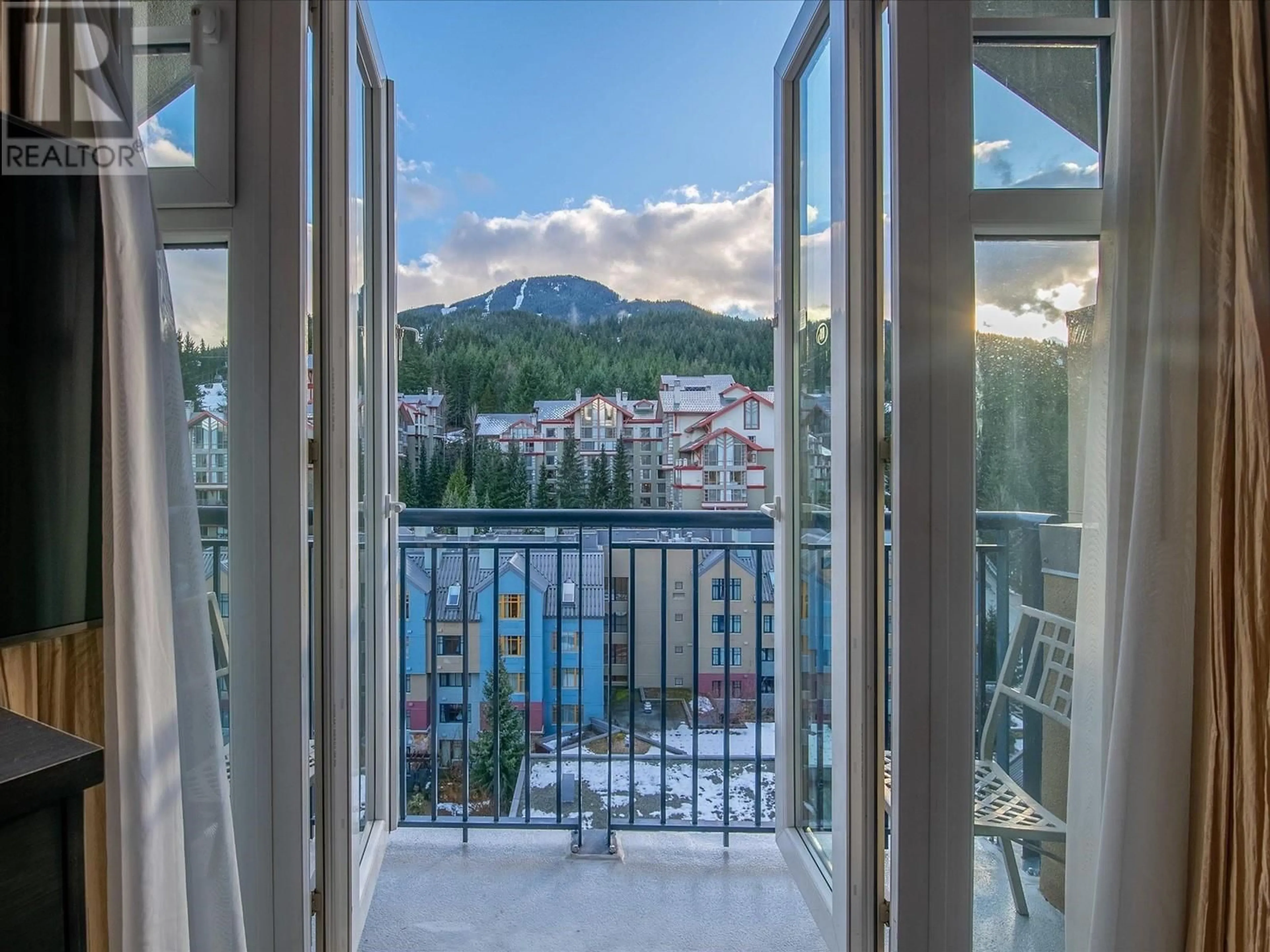 Balcony in the apartment, the view of mountain for 808 4050 WHISTLER WAY, Whistler British Columbia V8E1H9