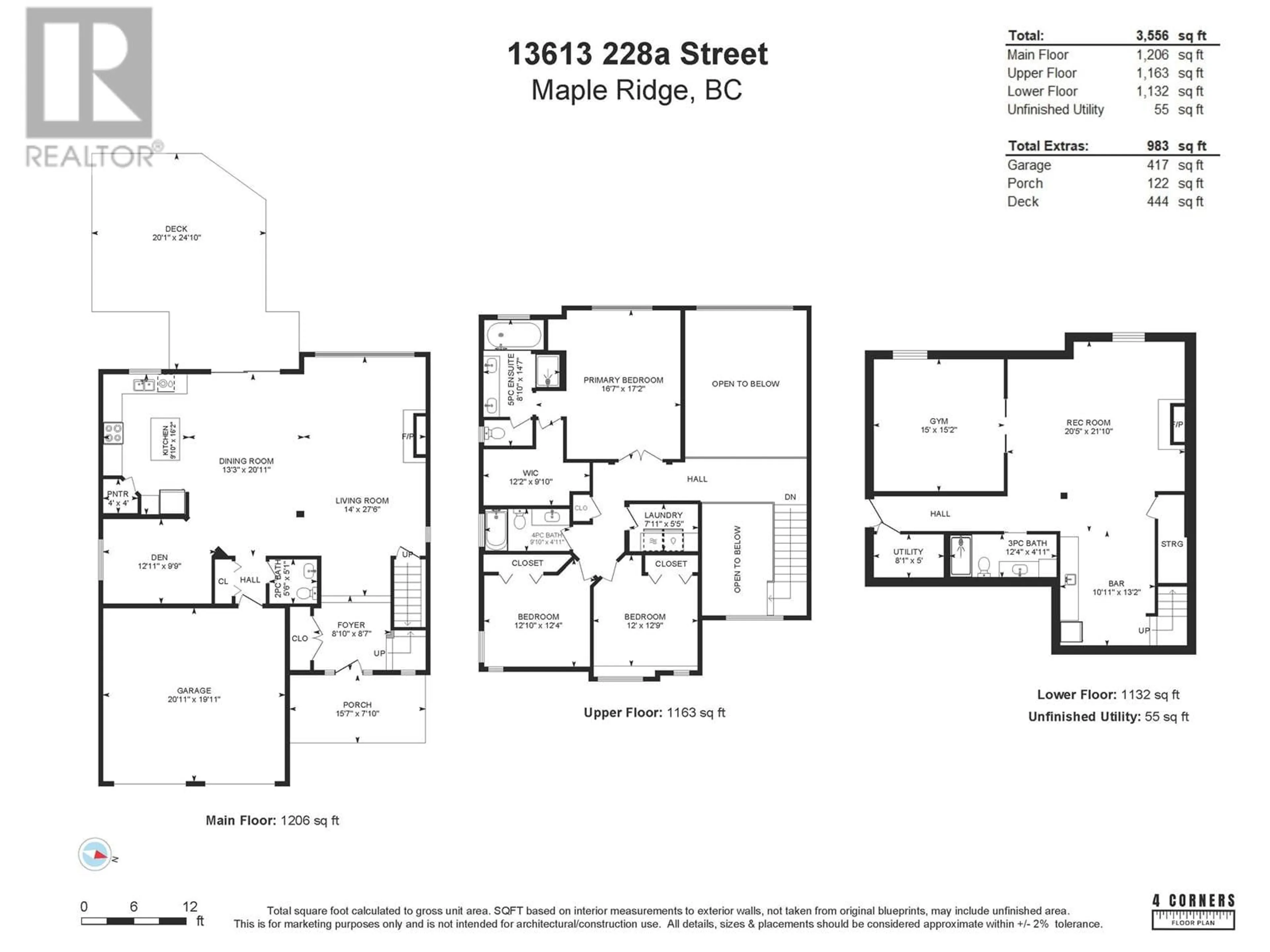 Floor plan for 13613 228A STREET, Maple Ridge British Columbia V4R0B4