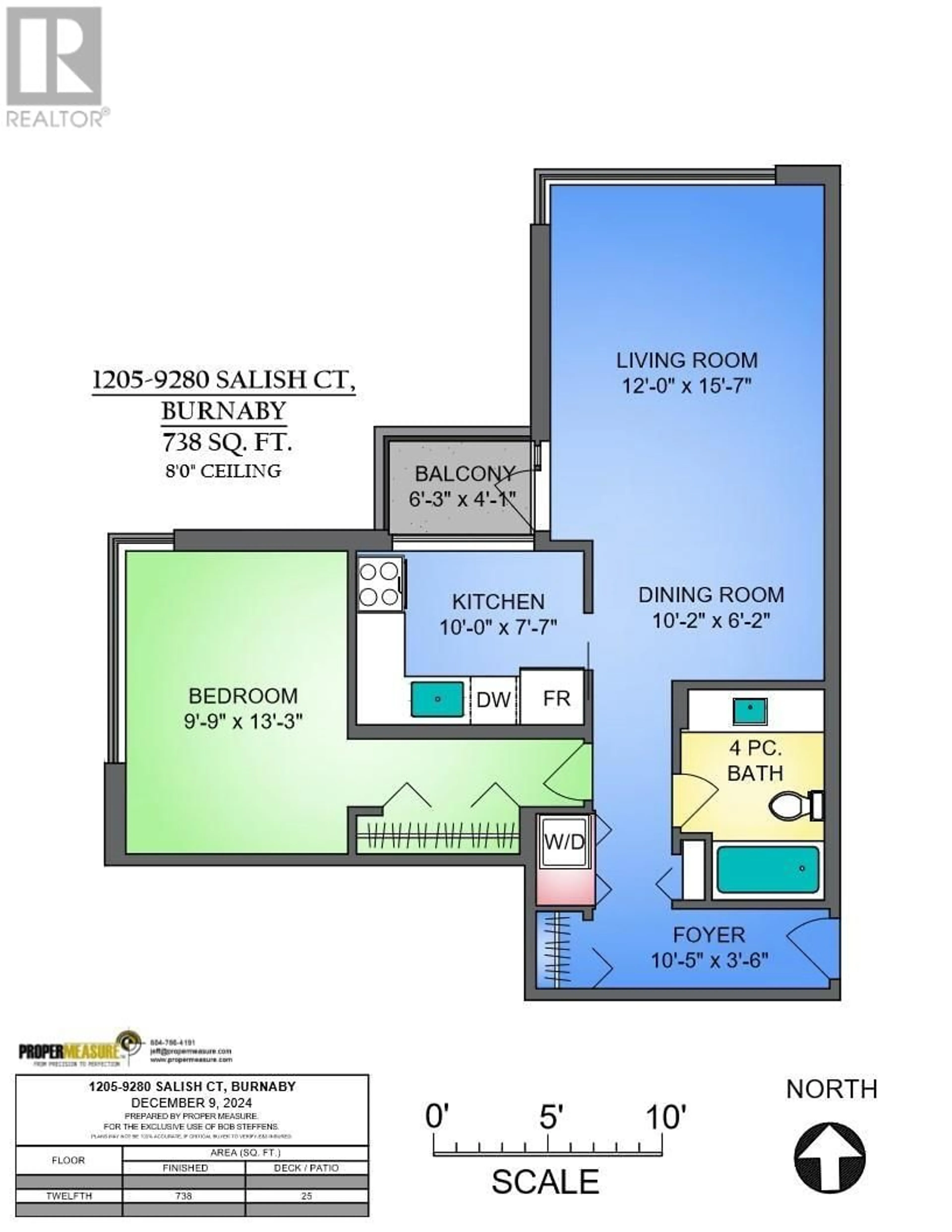 Floor plan for 1205 9280 SALISH COURT, Burnaby British Columbia V3J7J8