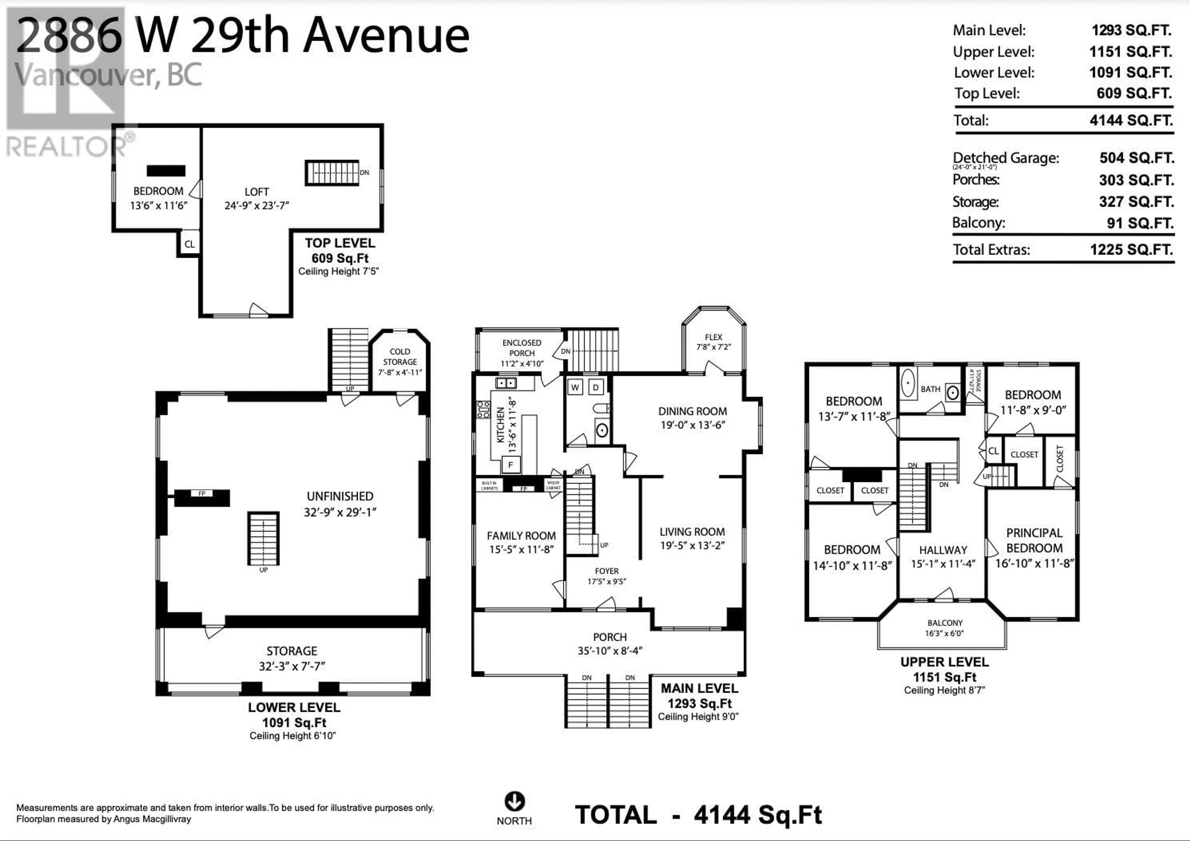 Floor plan for 2886 W 29TH AVENUE, Vancouver British Columbia V6L1Y1