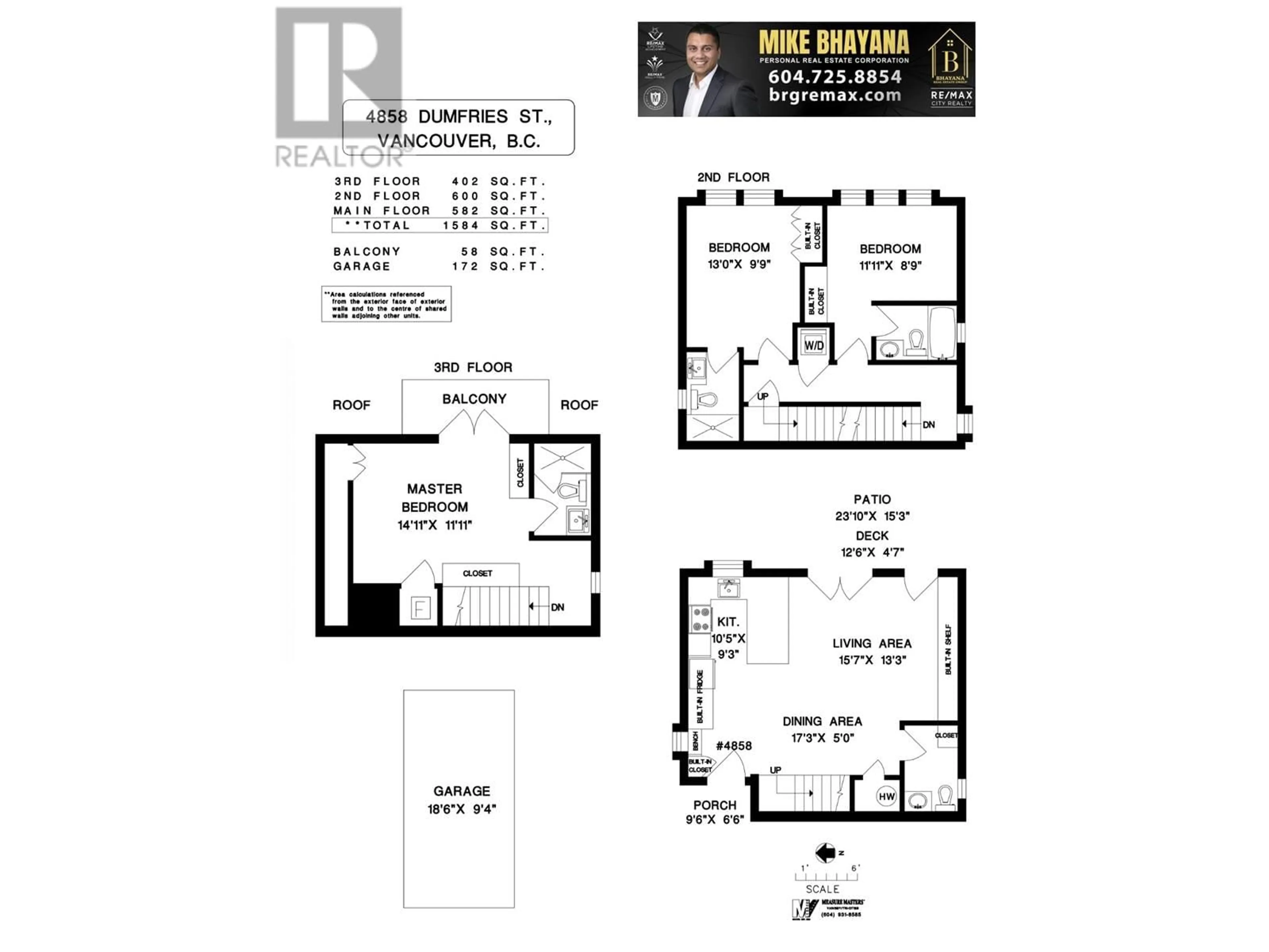 Floor plan for 4858 DUMFRIES STREET, Vancouver British Columbia V5N3T9