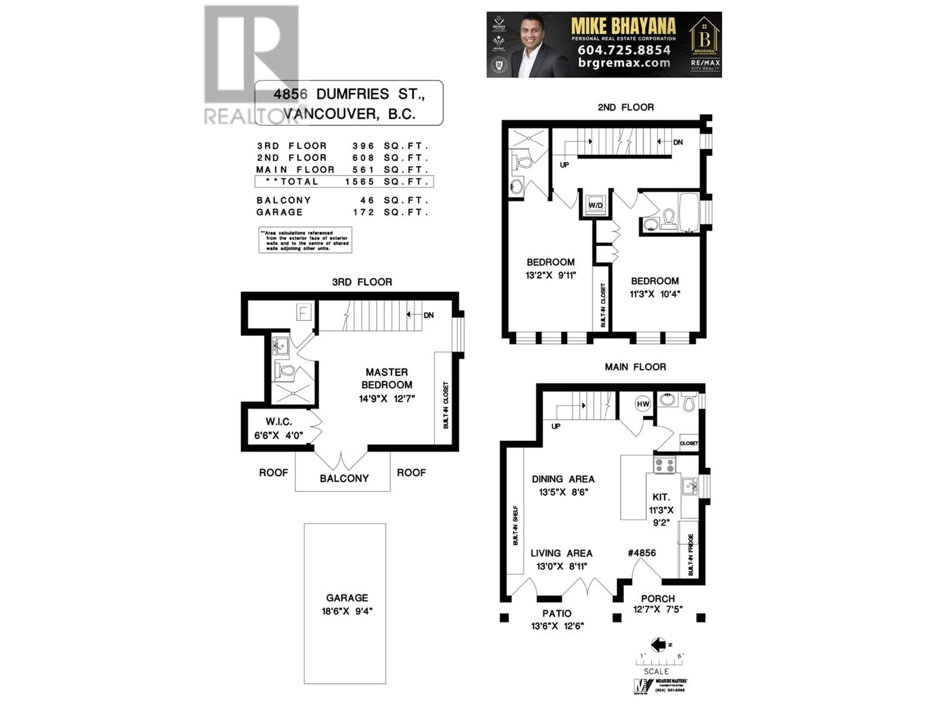 Floor plan for 4856 DUMFRIES STREET, Vancouver British Columbia V5N3T9