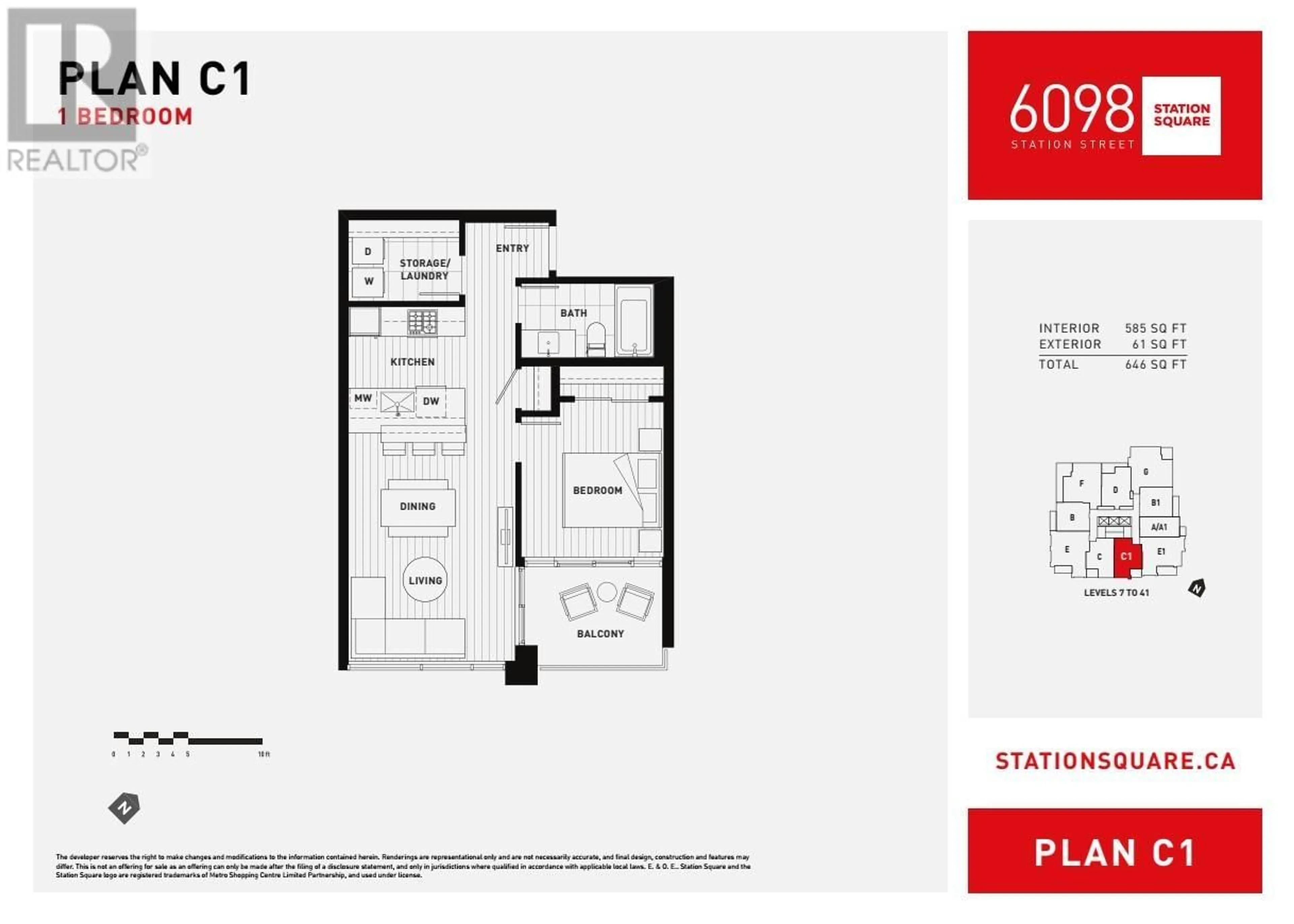 Floor plan for 2111 6098 STATION STREET, Burnaby British Columbia V5H0H4