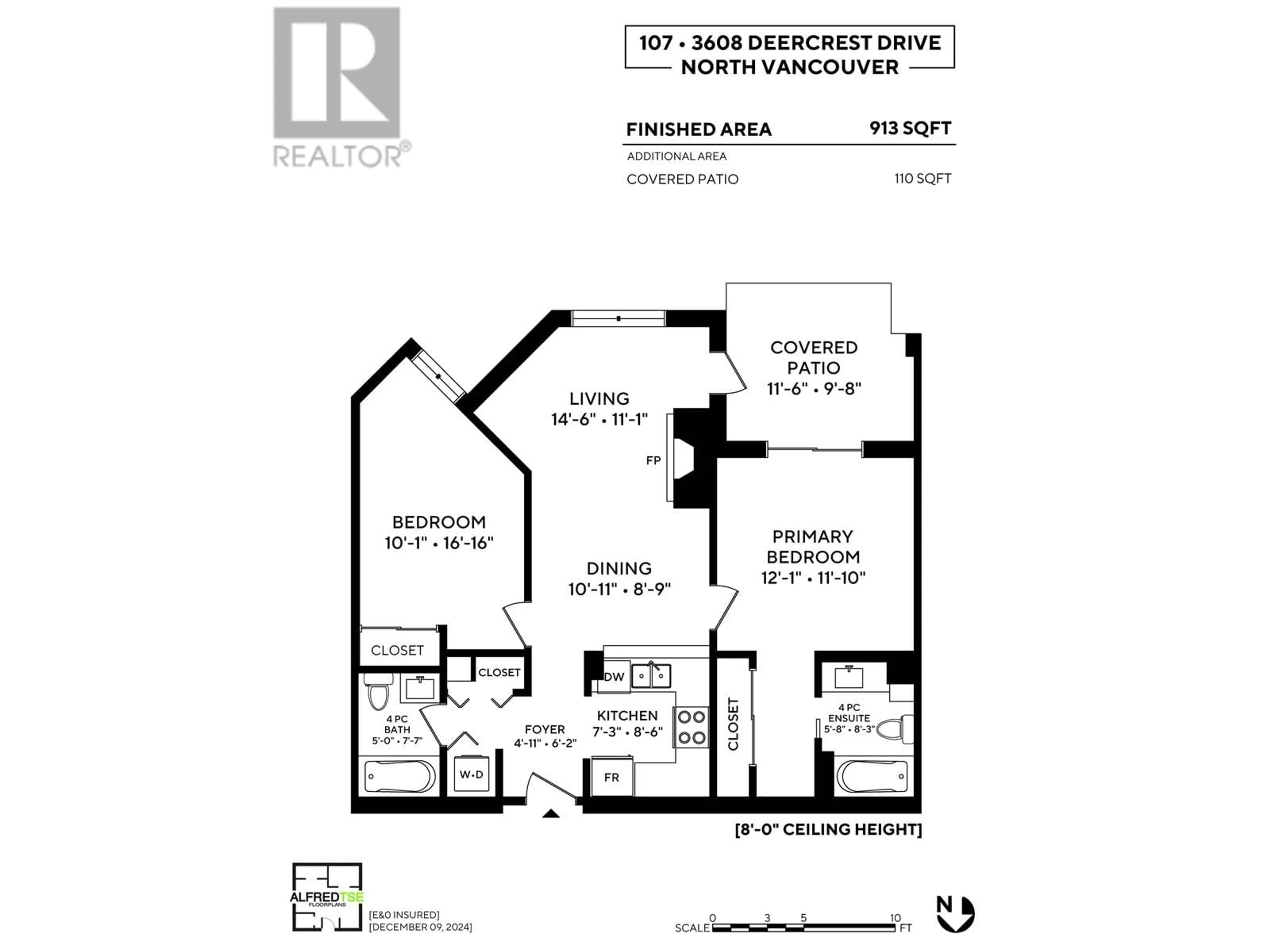 Floor plan for 107 3608 DEERCREST DRIVE, North Vancouver British Columbia V7G2S8