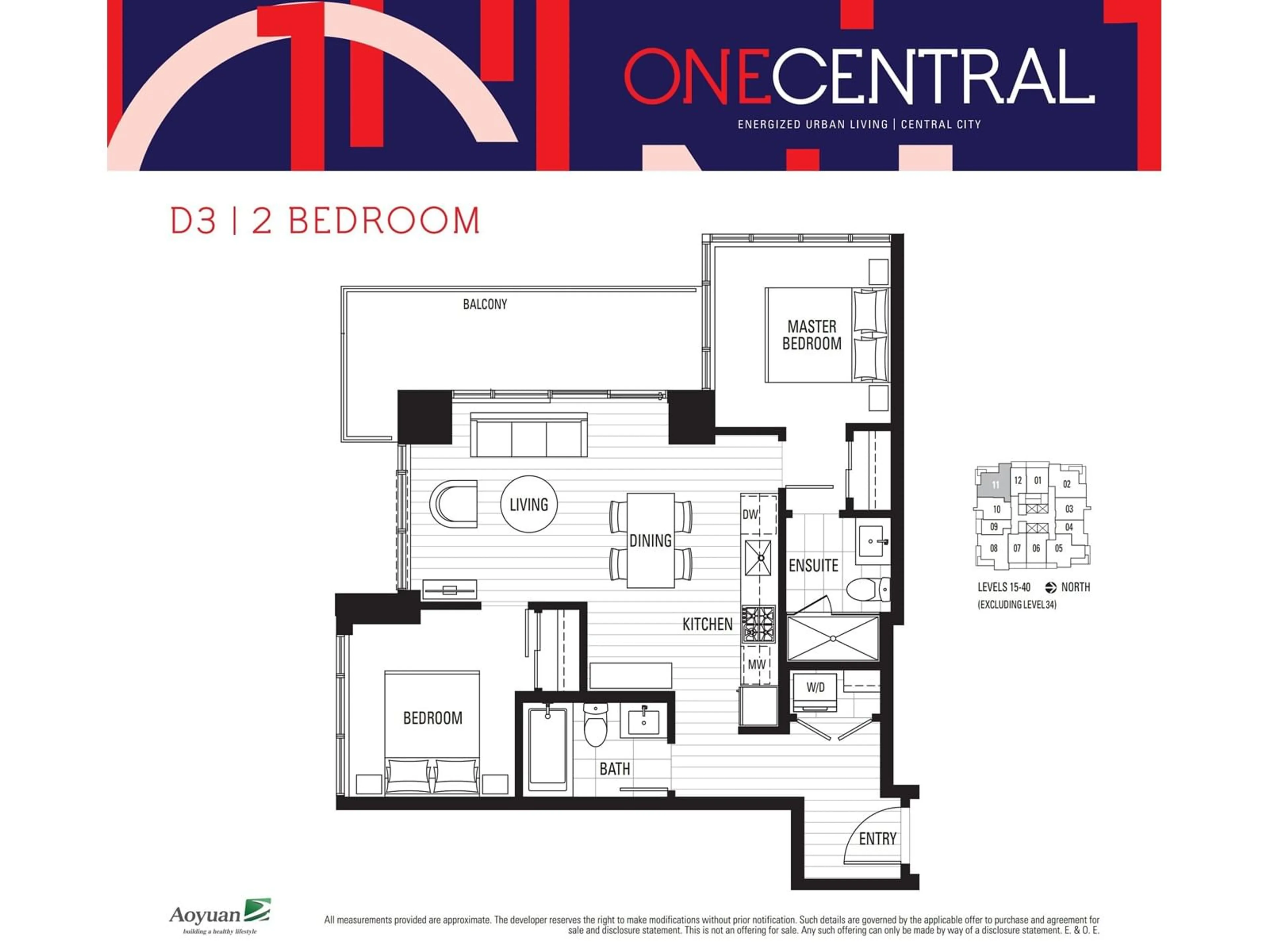 Floor plan for 1511 13350 CENTRAL AVENUE, Surrey British Columbia V3T0S1