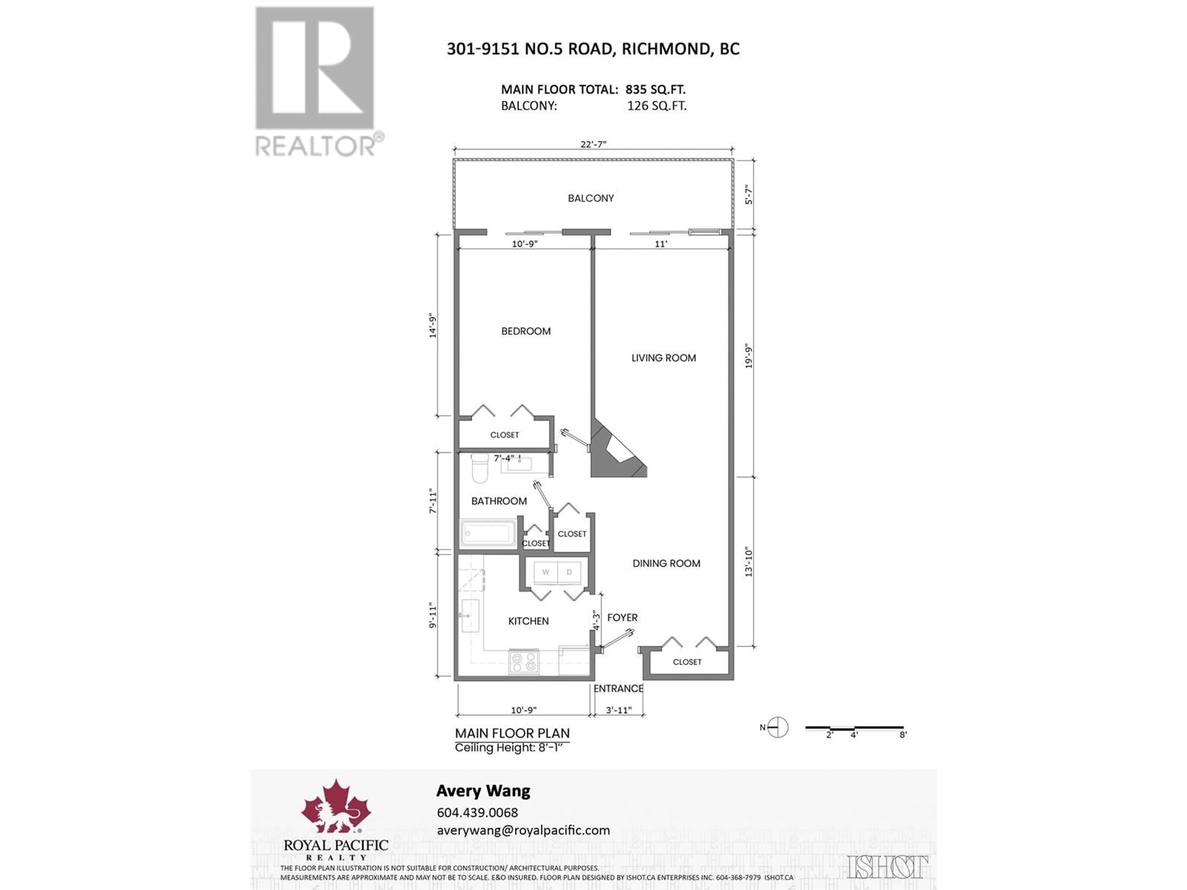 Floor plan for 301 9151 NO. 5 ROAD, Richmond British Columbia V7A4T9