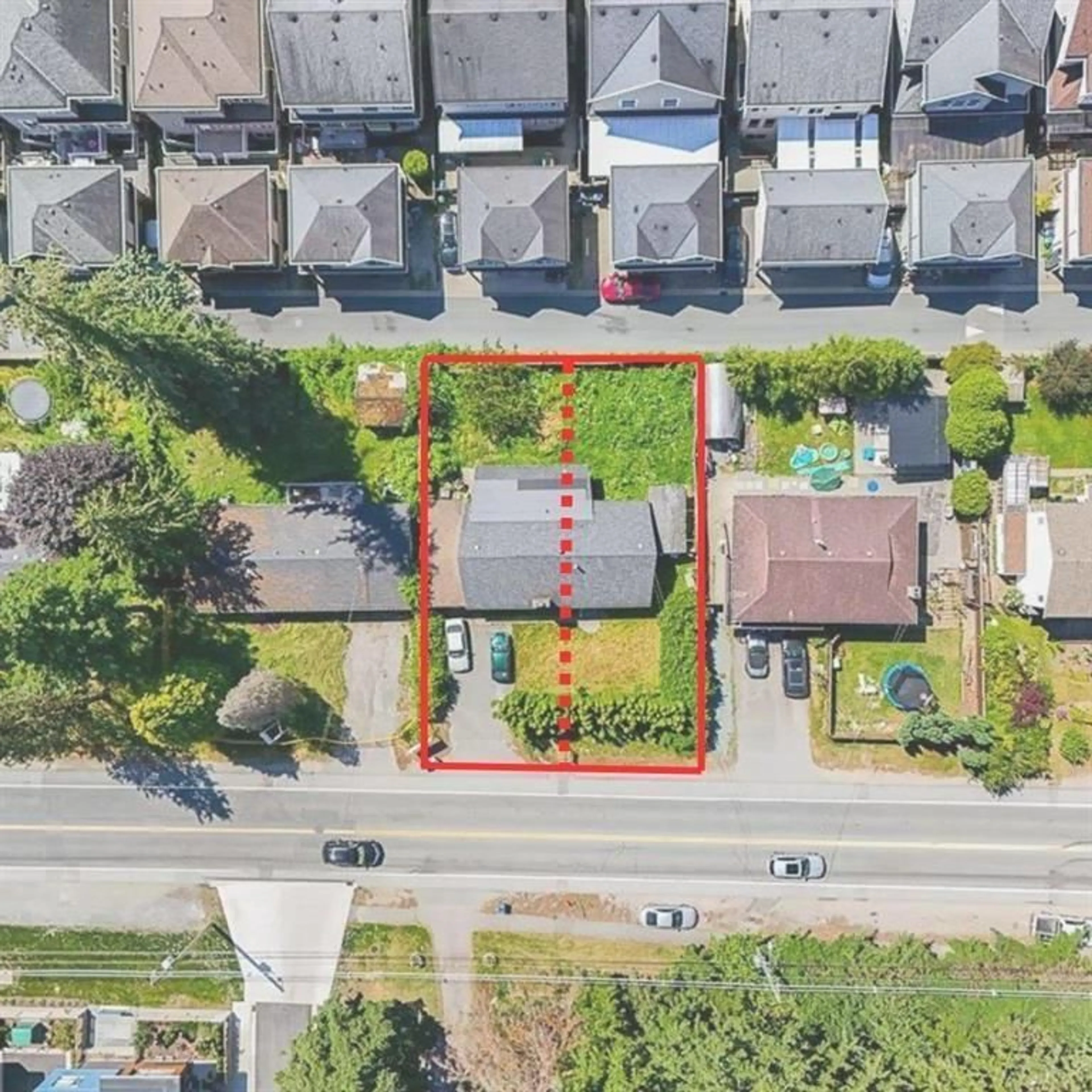 A pic from outside/outdoor area/front of a property/back of a property/a pic from drone, street for 5867 132 STREET, Surrey British Columbia V3X1N2