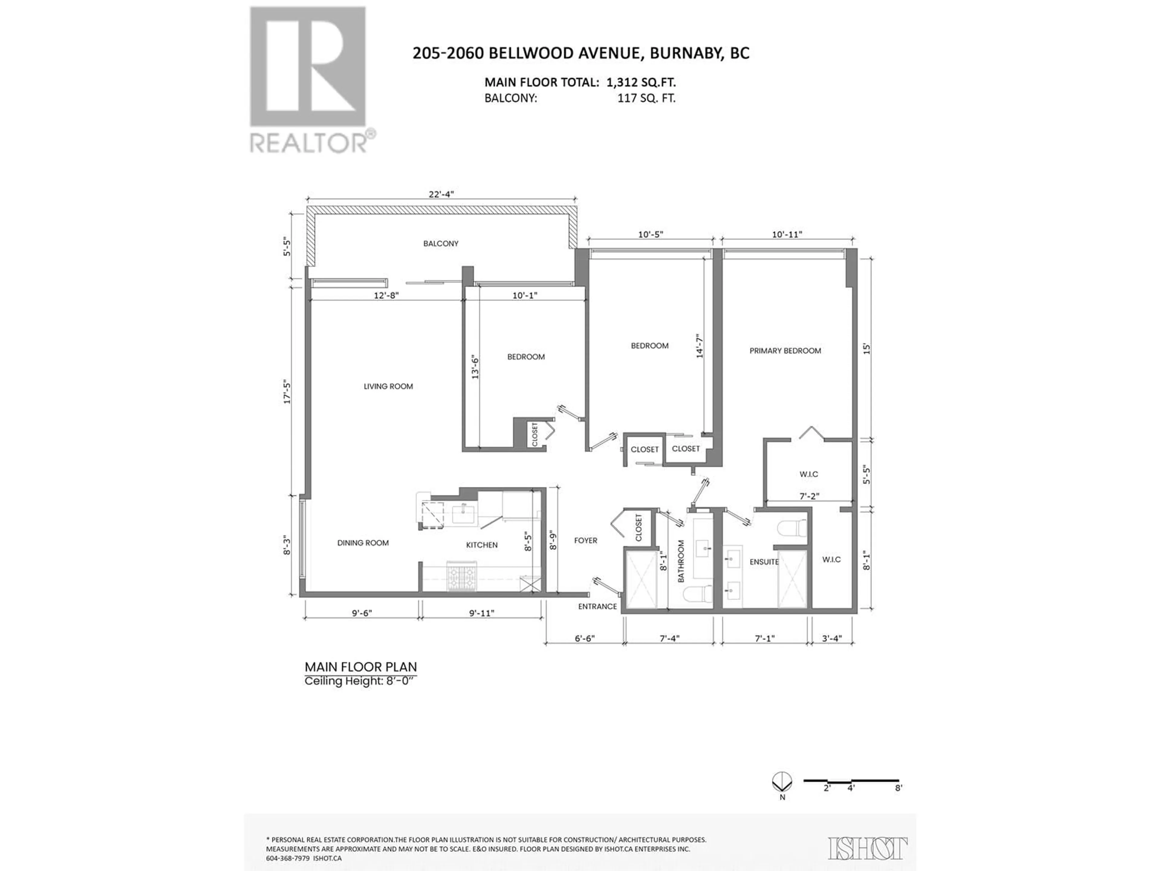 Floor plan for 205 2060 BELLWOOD AVENUE, Burnaby British Columbia V5B4V2