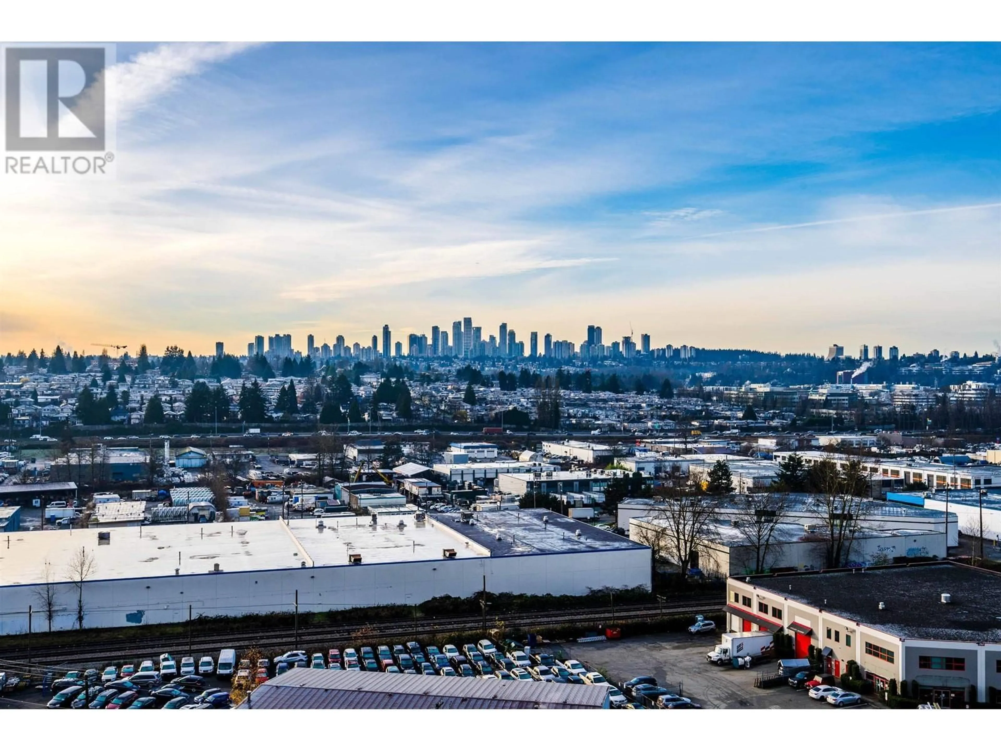 A pic from outside/outdoor area/front of a property/back of a property/a pic from drone, city buildings view from balcony for 1306 5333 GORING STREET, Burnaby British Columbia V5B0B6