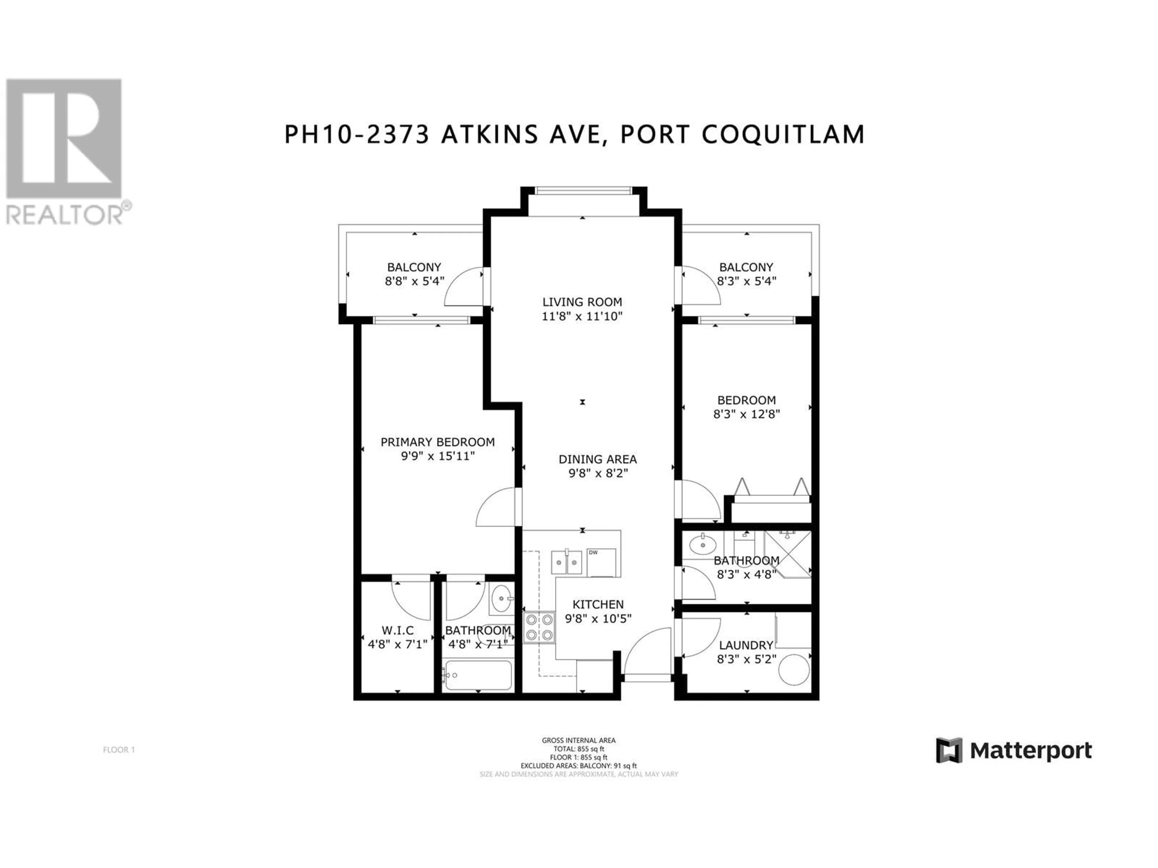 Floor plan for PH10 2373 ATKINS AVENUE, Port Coquitlam British Columbia V3C1Y7