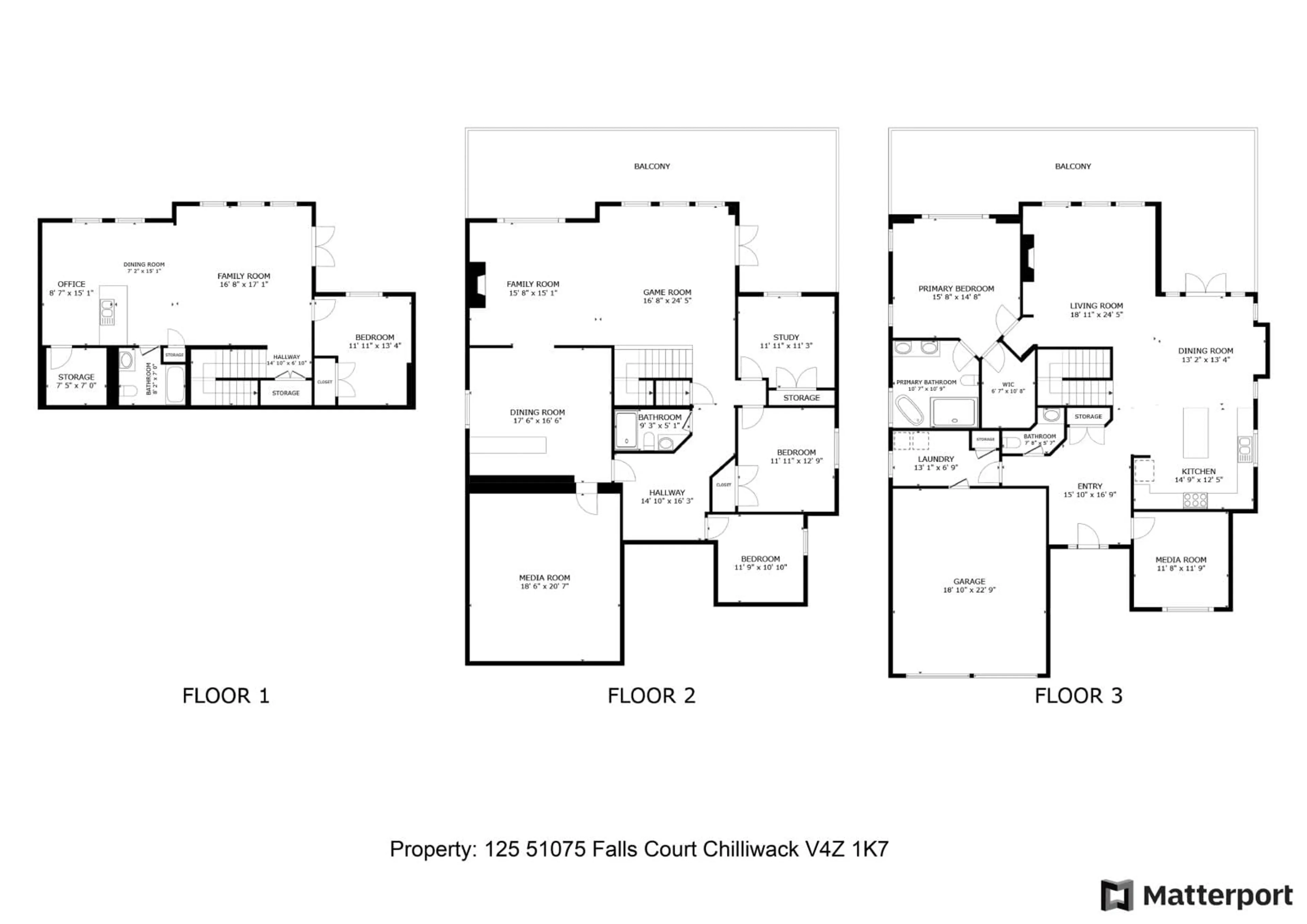 Floor plan for 125 51075 FALLS COURT, Chilliwack British Columbia V4Z1K7