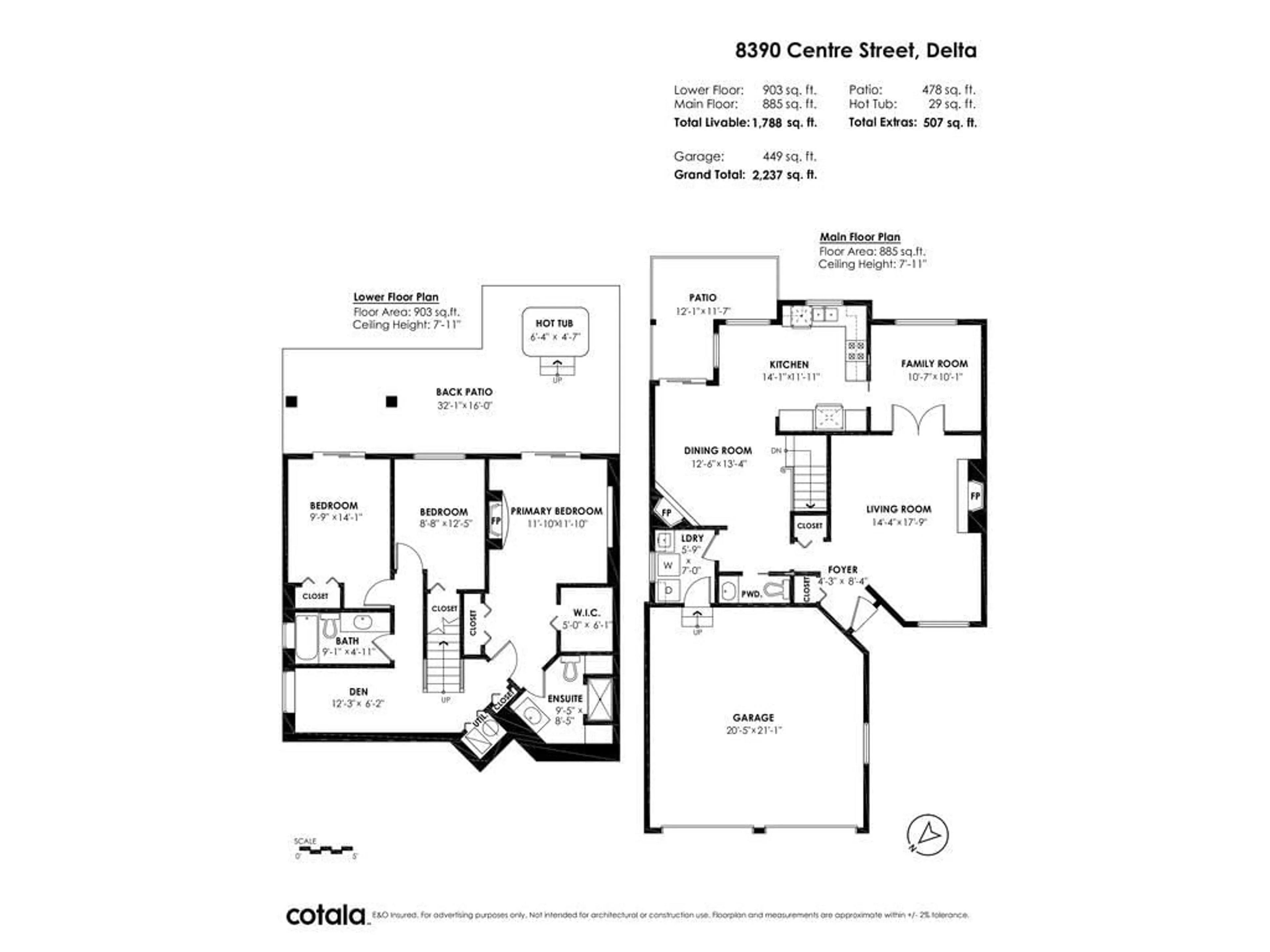 Floor plan for 8390 CENTRE, Delta British Columbia V4C3X4