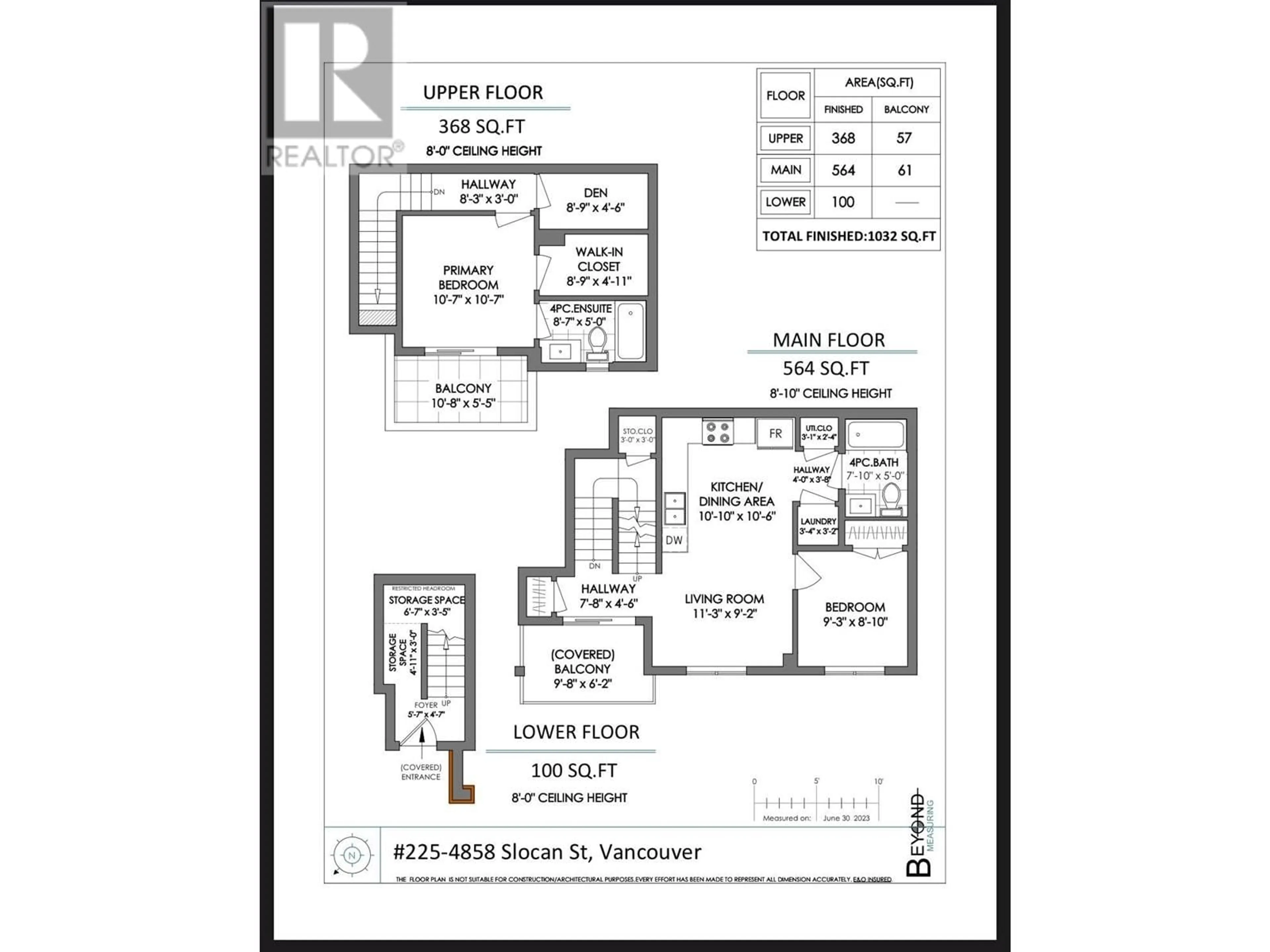 Floor plan for 225 4858 SLOCAN STREET, Vancouver British Columbia V5R2A3