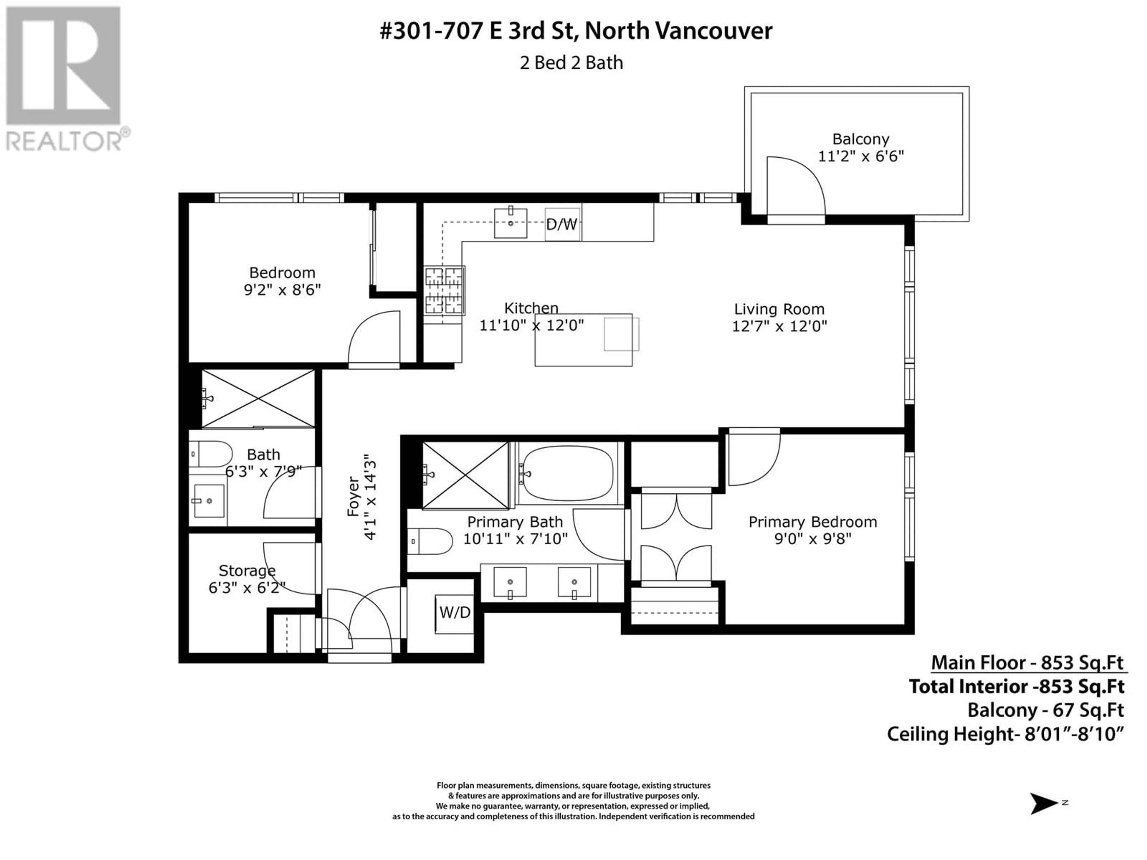 Floor plan for 301 707 E 3RD STREET, North Vancouver British Columbia V7L1G8