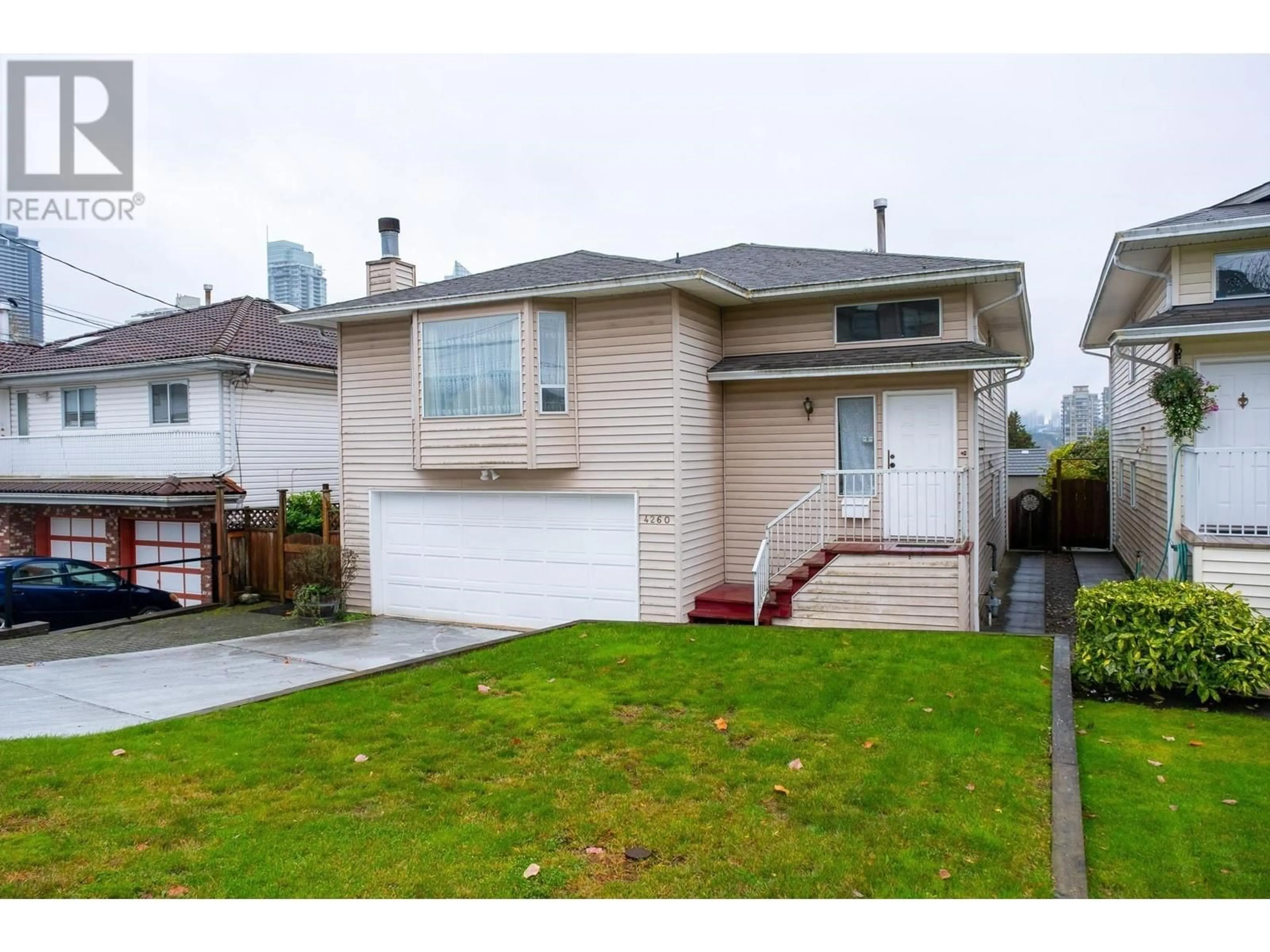 Home with vinyl exterior material, street for 4260 GRAVELEY STREET, Burnaby British Columbia V5C3T8