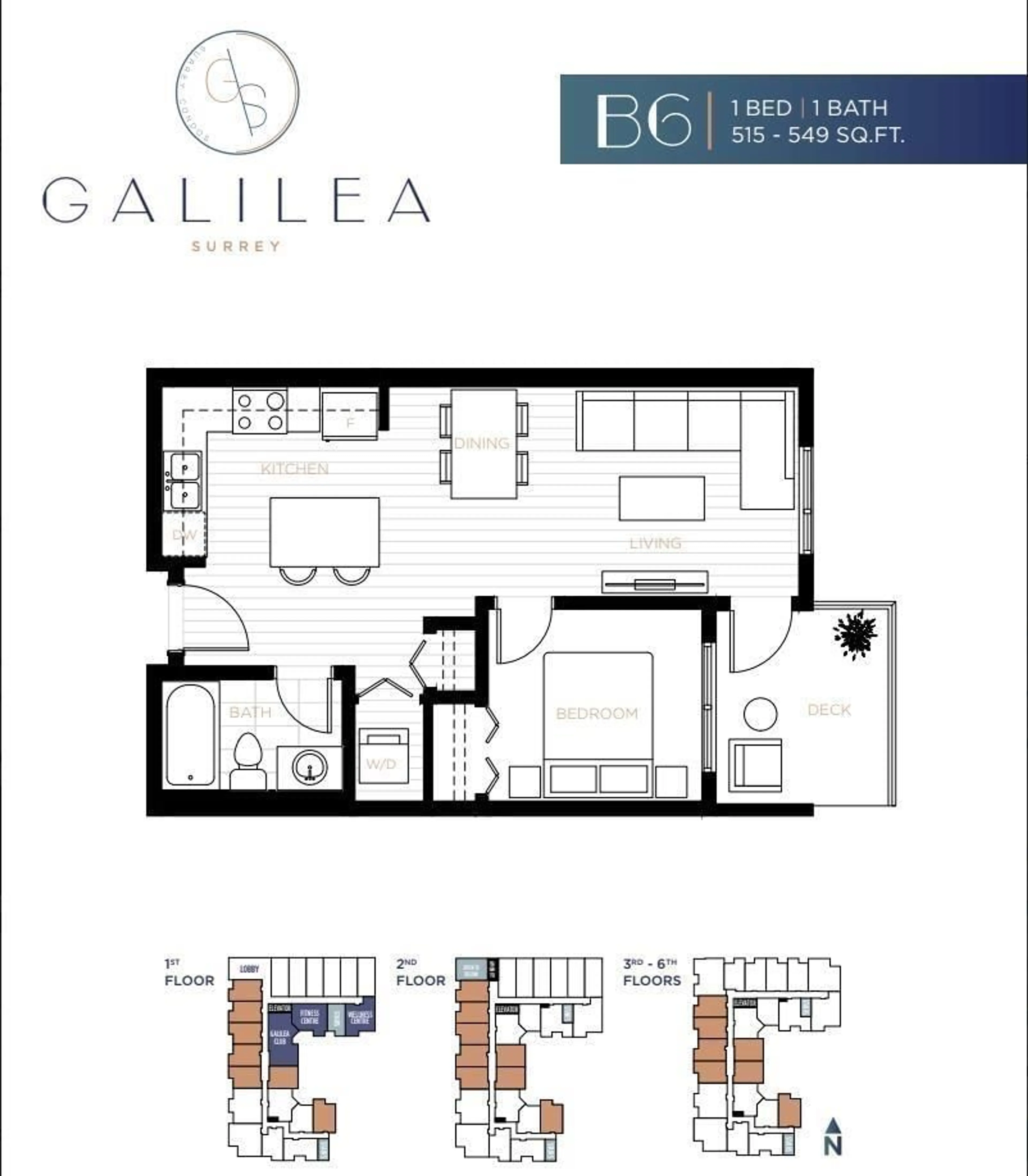 Floor plan for 311 13458 95 AVENUE, Surrey British Columbia V1M1M9