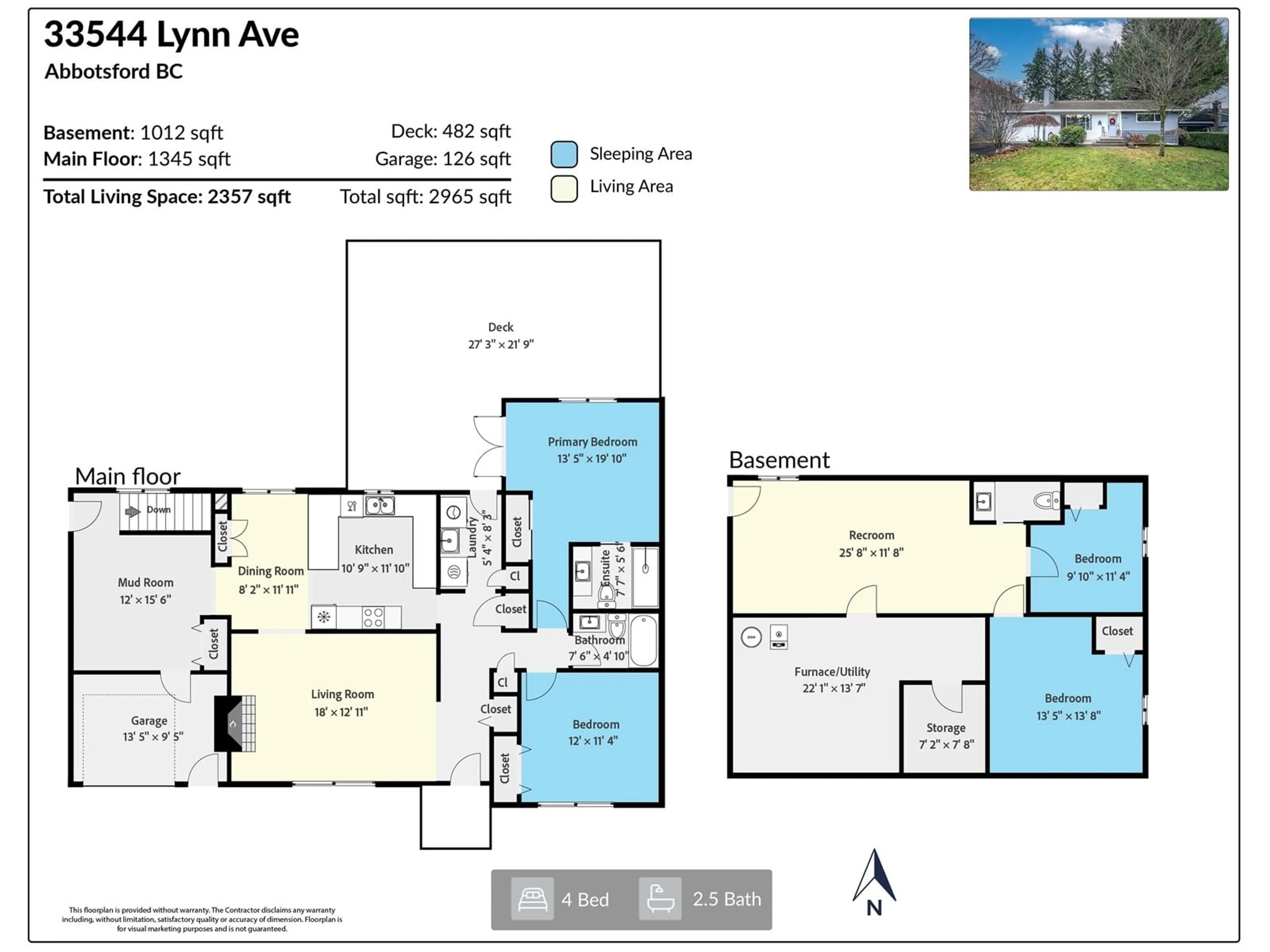 Floor plan for 33544 LYNN AVENUE, Abbotsford British Columbia V2S1E3