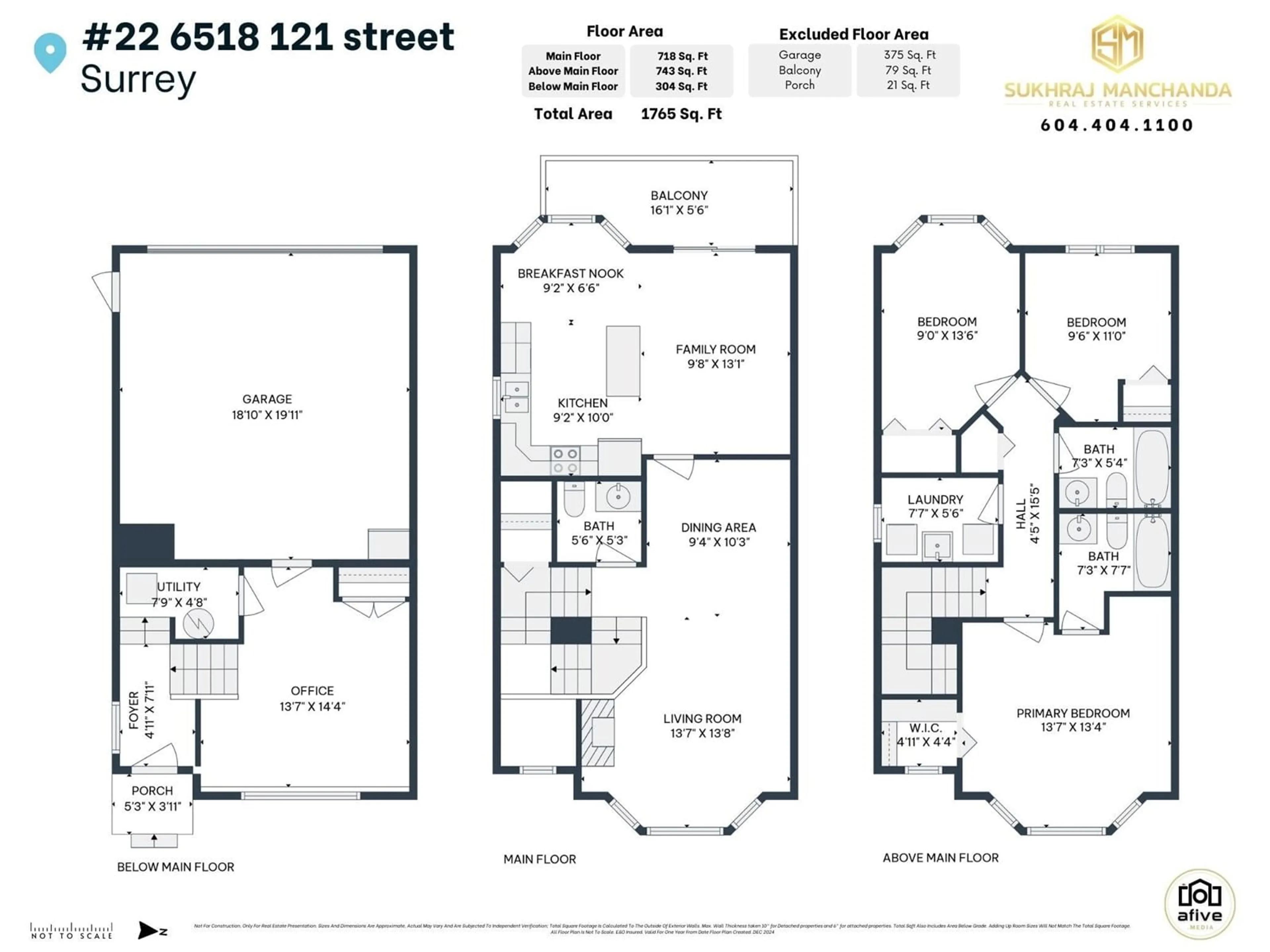 Floor plan for 22 6518 121 STREET, Surrey British Columbia V3W1C4