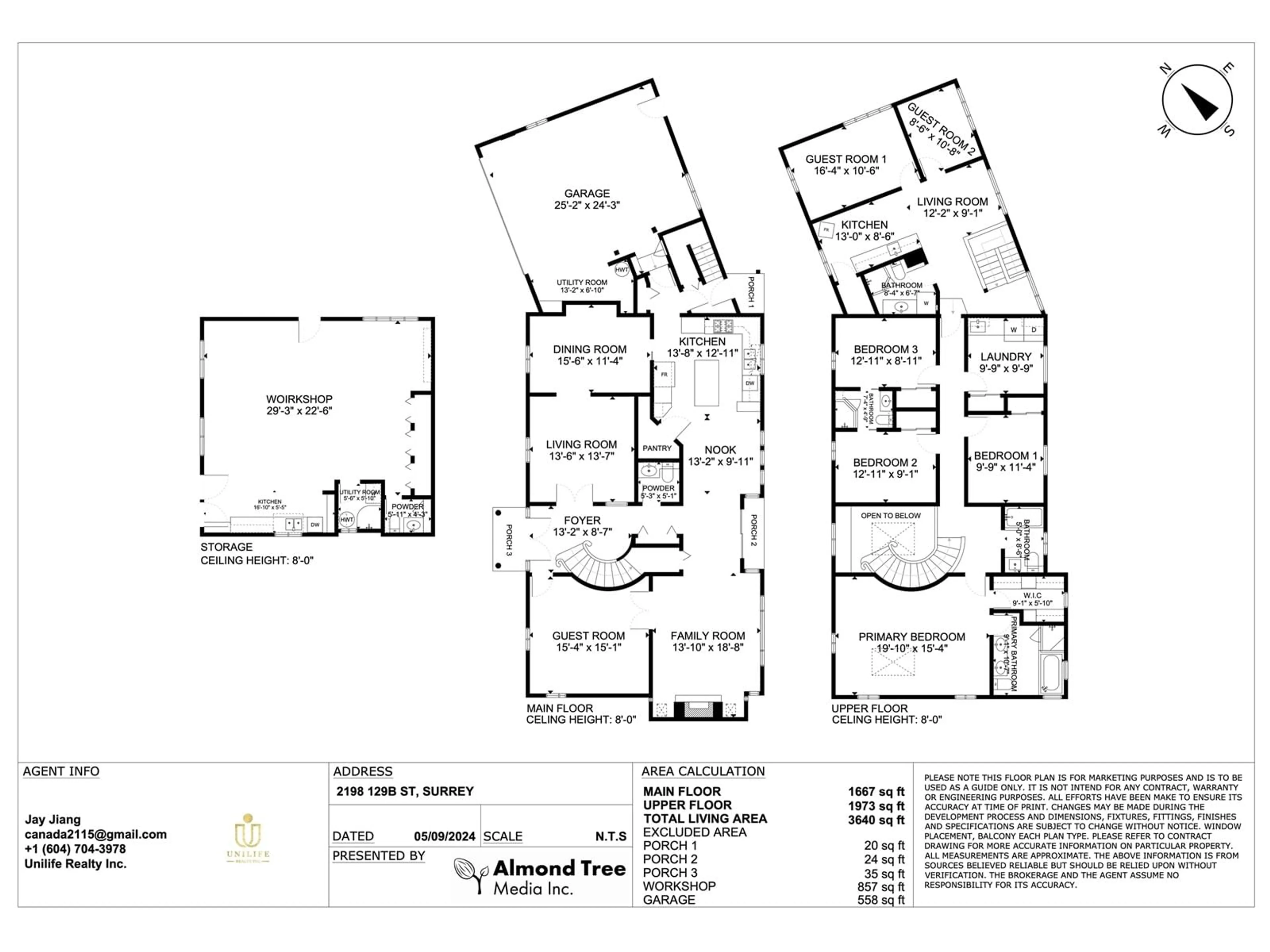 Floor plan for 2198 129B STREET, Surrey British Columbia V4A7N6