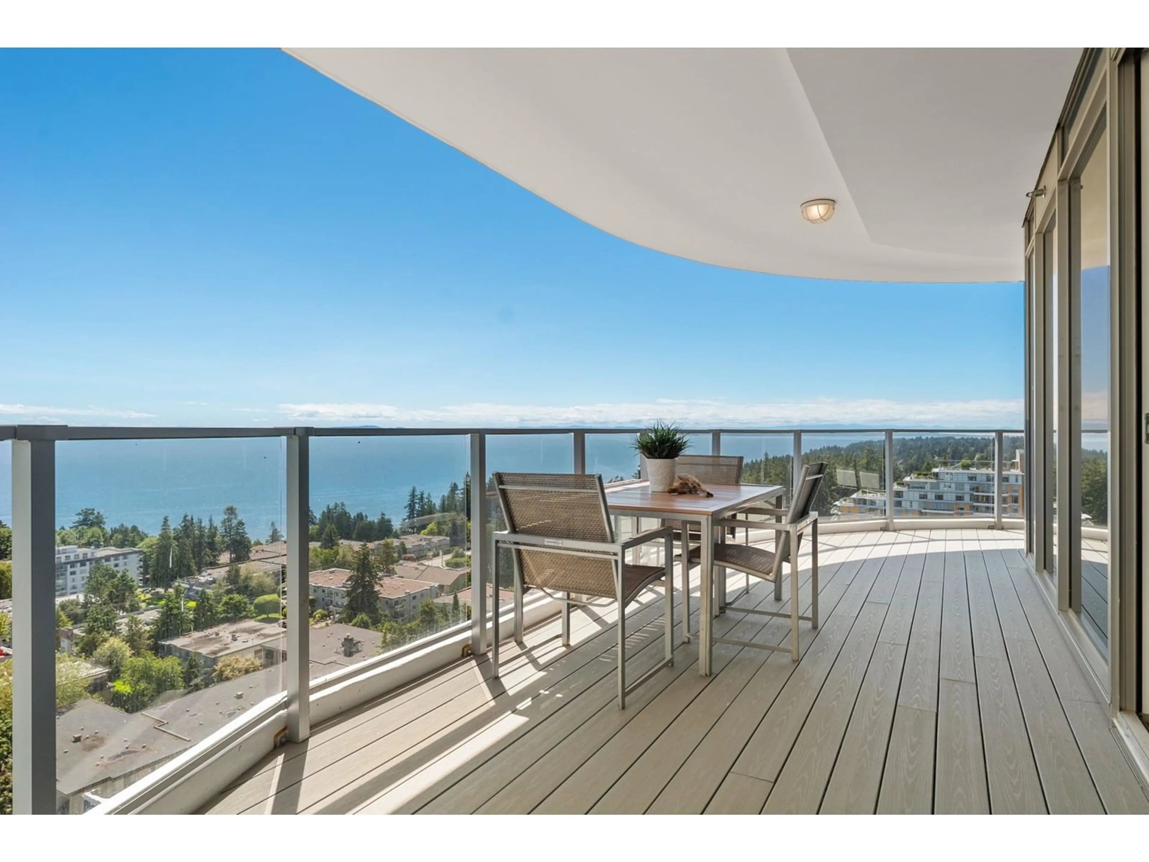 Balcony in the apartment, water/lake/river/ocean view for 1701 1500 MARTIN STREET, Surrey British Columbia V3Z2L5