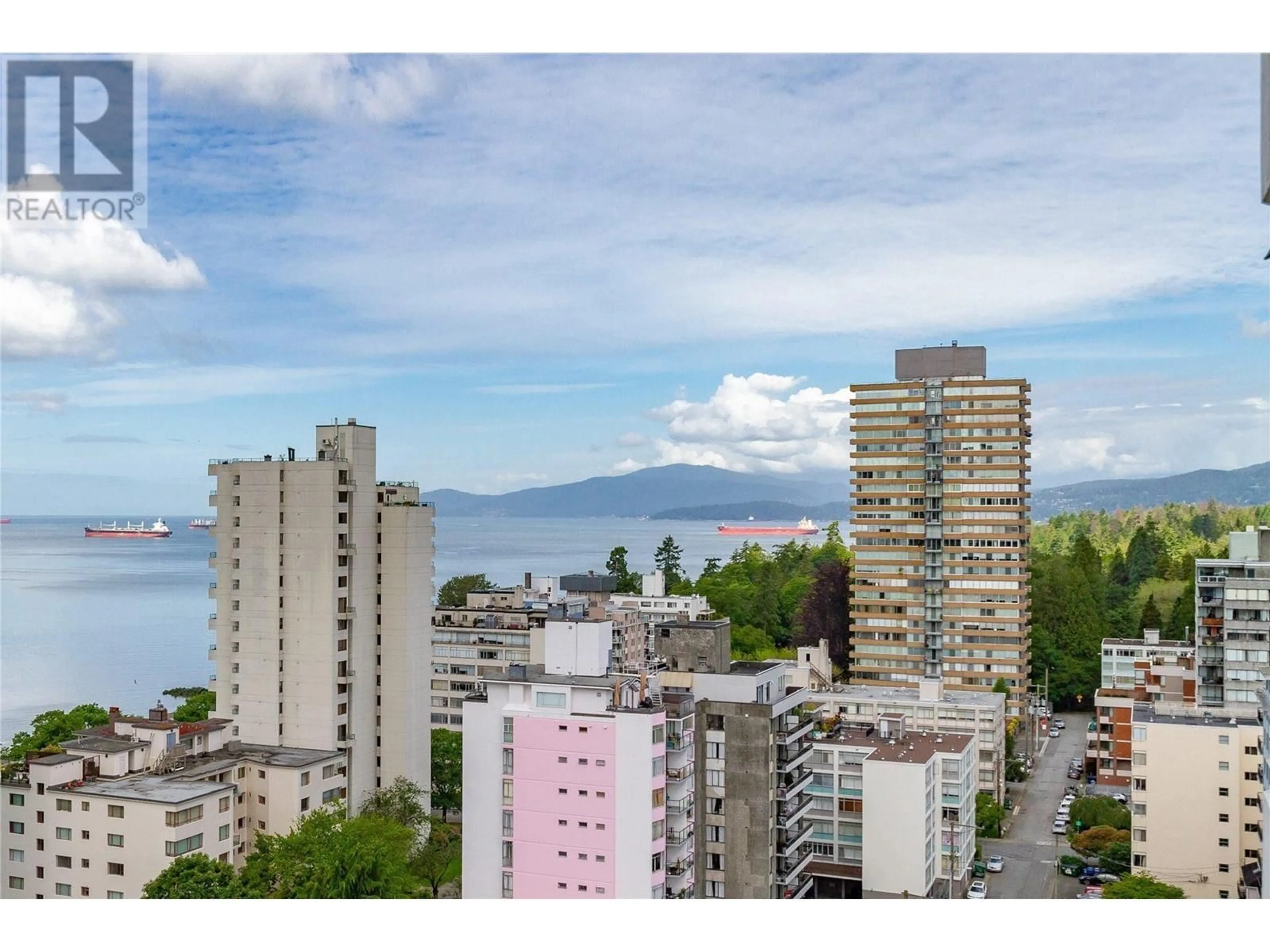 A pic from outside/outdoor area/front of a property/back of a property/a pic from drone, city buildings view from balcony for 1802-1850 COMOX STREET, Vancouver British Columbia V6G1R3