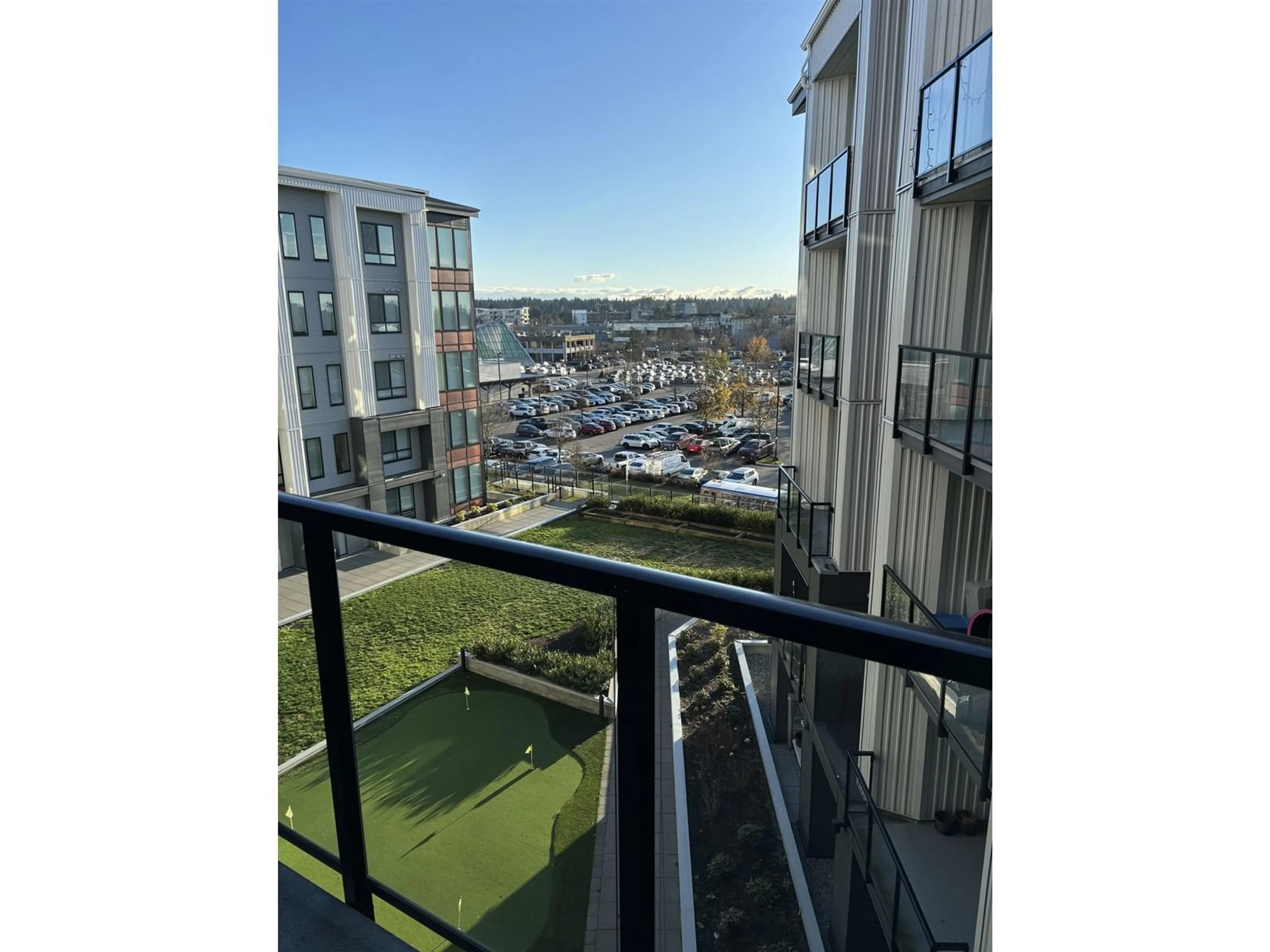 Balcony in the apartment, city buildings view from balcony for 501 - 20360 LOGAN, Langley British Columbia V3A0P5