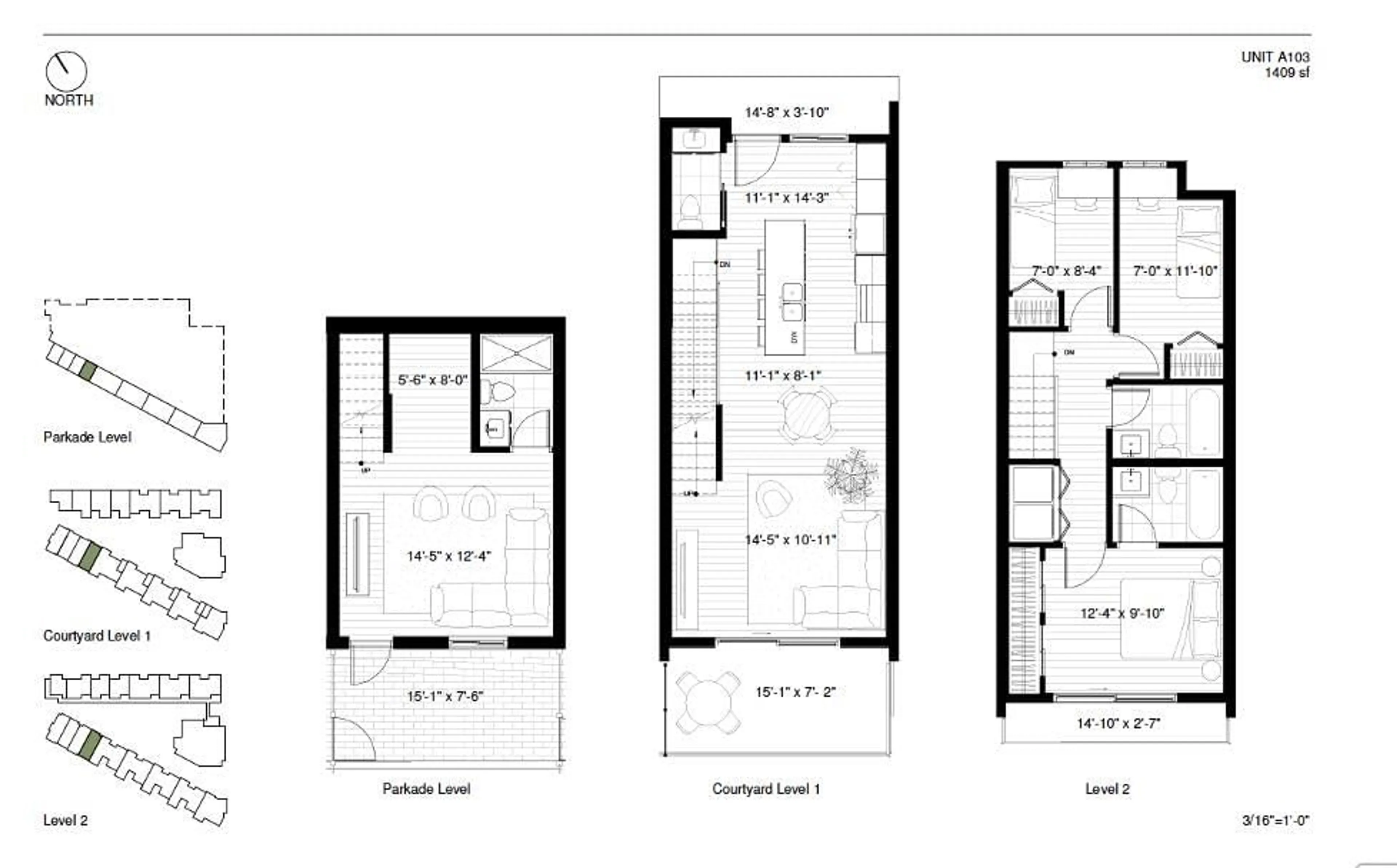 Floor plan for A101 6644 203 STREET, Langley British Columbia V2Y3J1