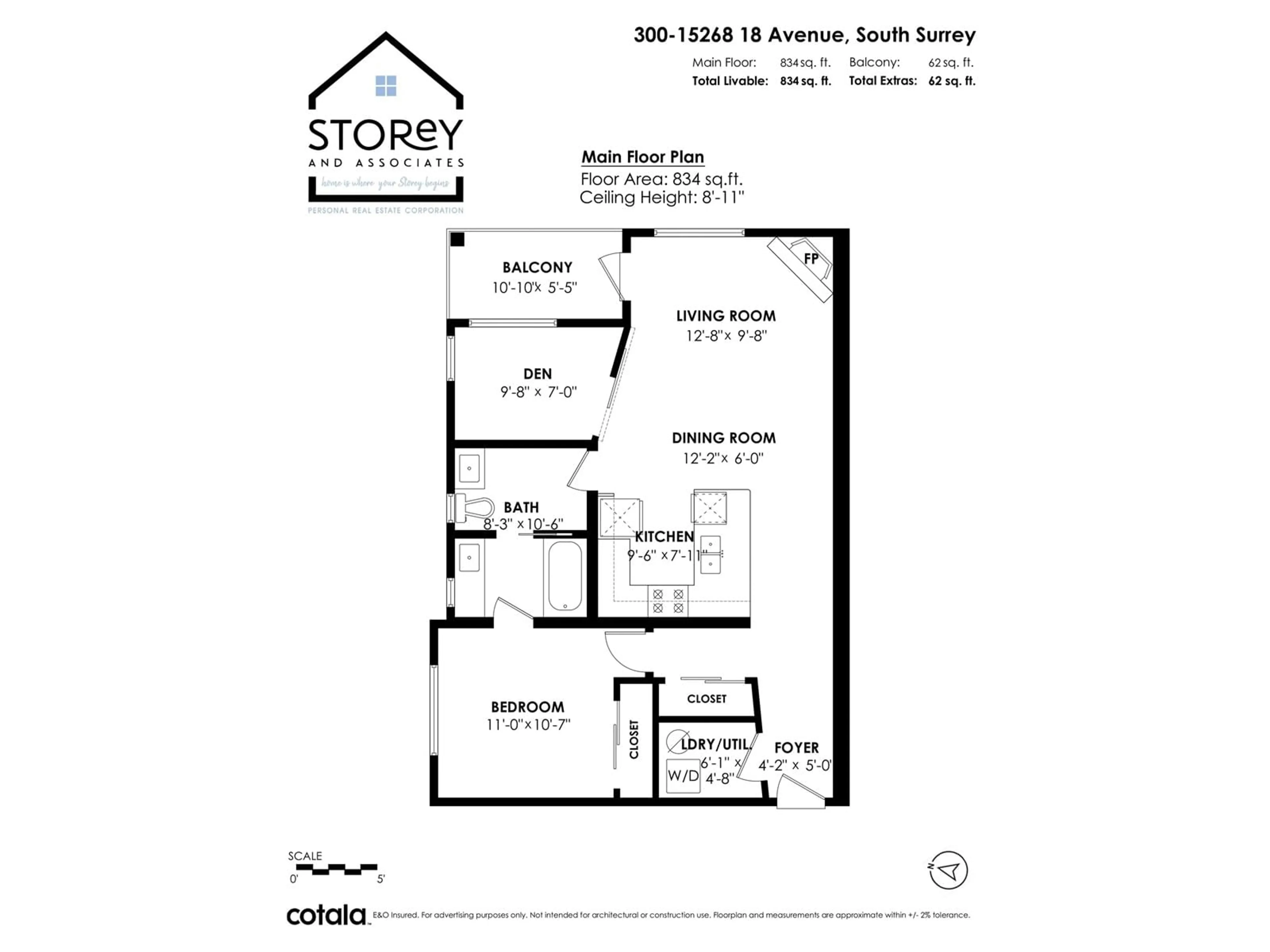 Floor plan for 300 15268 18 AVENUE, Surrey British Columbia V4A1W8