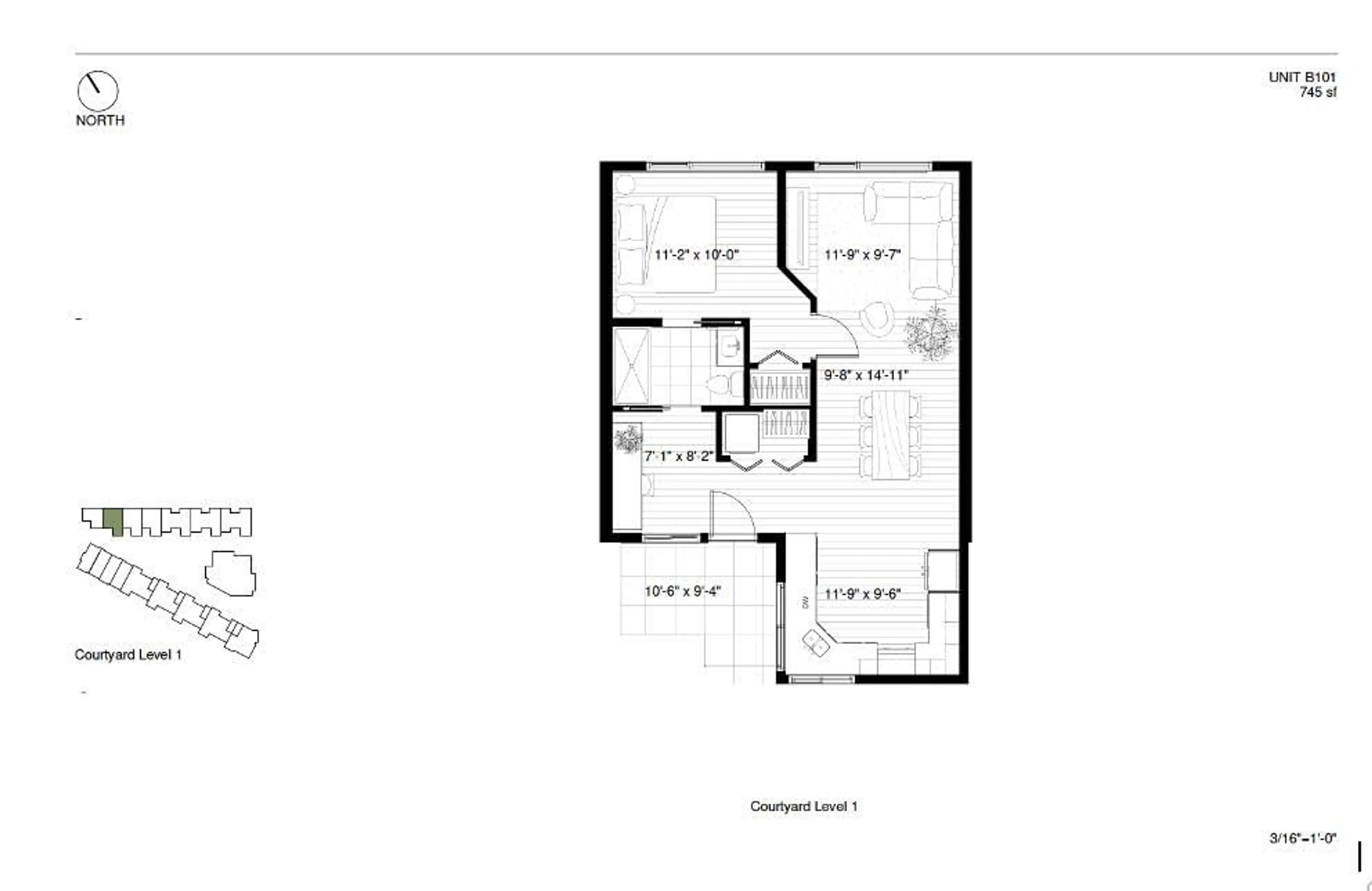 Floor plan for B102 6644 203 STREET, Langley British Columbia V2Y2Z1