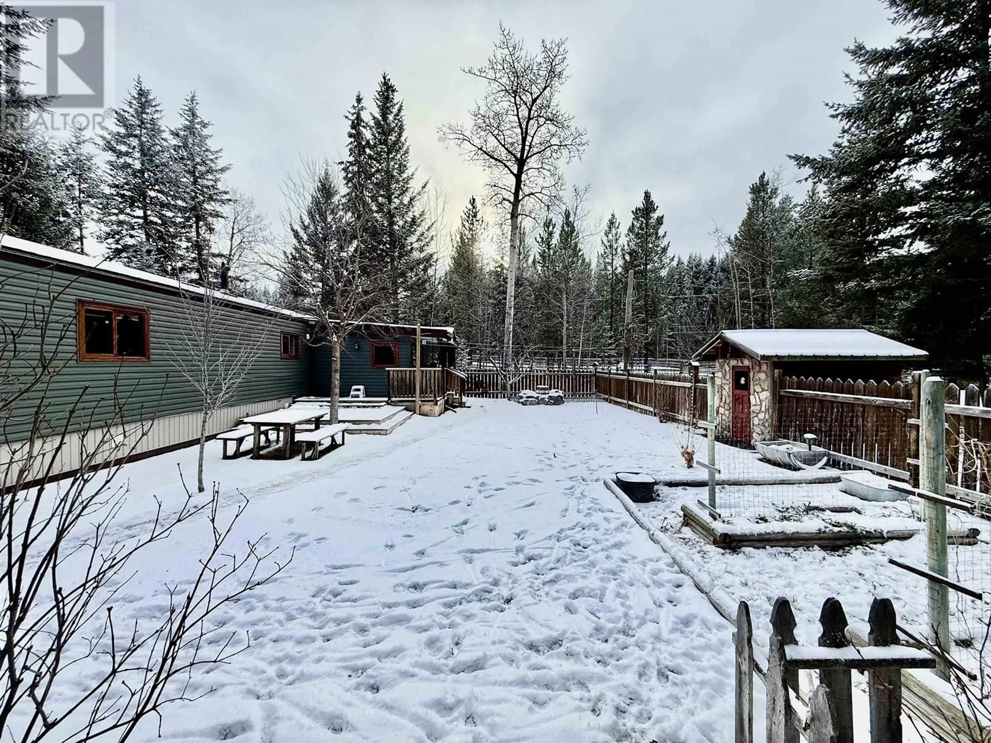 A pic from outside/outdoor area/front of a property/back of a property/a pic from drone, unknown for 6221 AALTON ROAD, 100 Mile House British Columbia V0K2E3