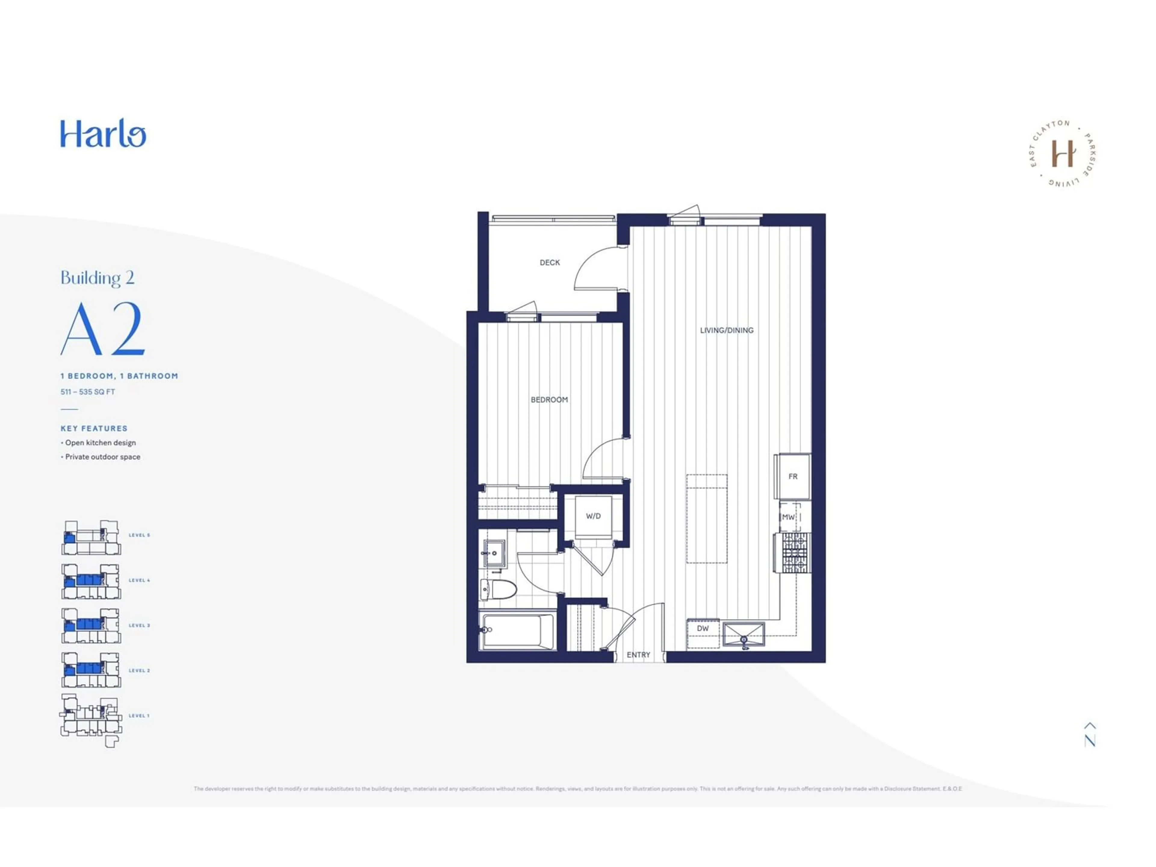 Floor plan for 109 6595 196 STREET, Surrey British Columbia V2Y1R3