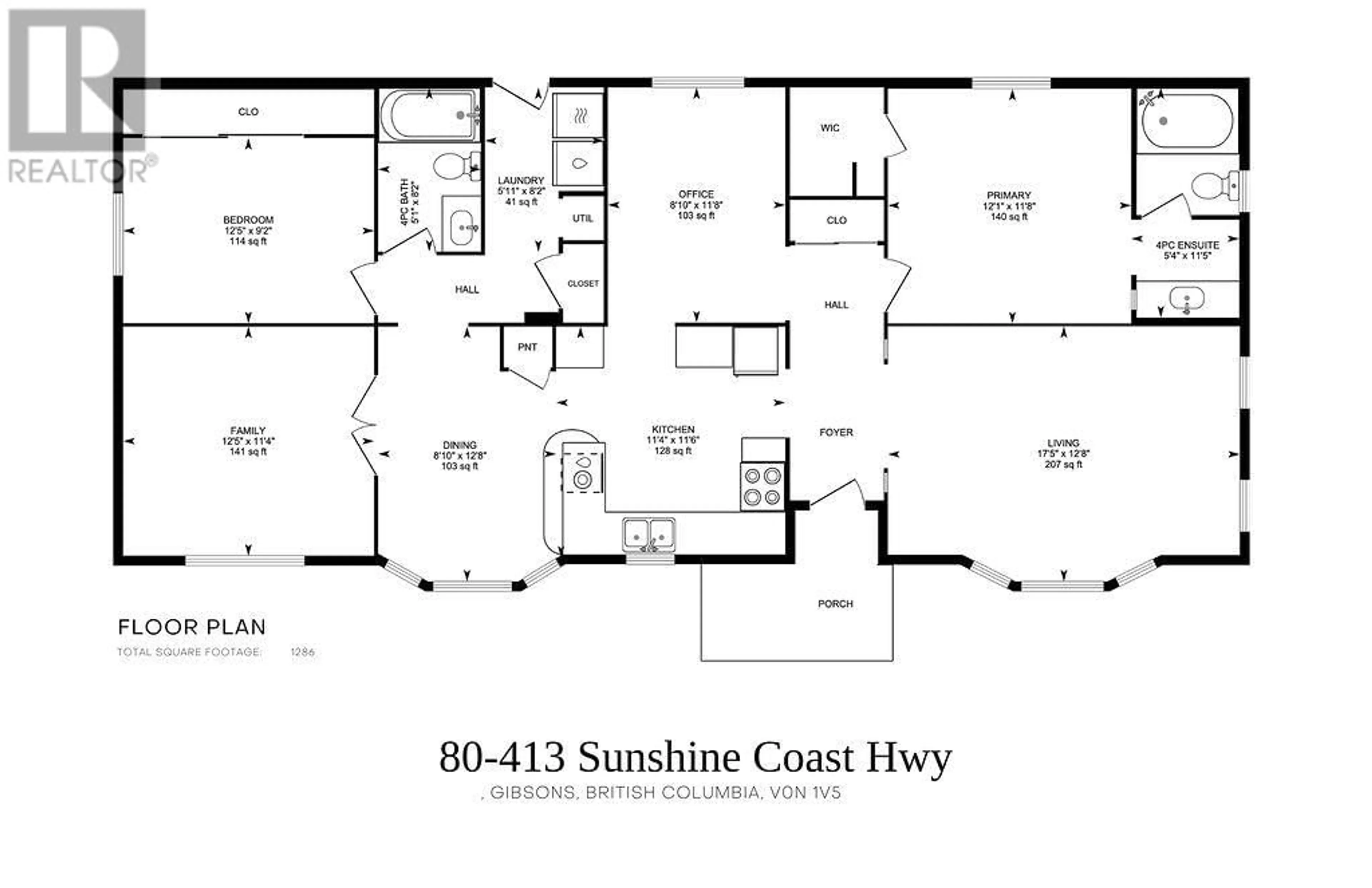 Floor plan for 80 1413 SUNSHINE COAST HIGHWAY, Gibsons British Columbia V0N1V5