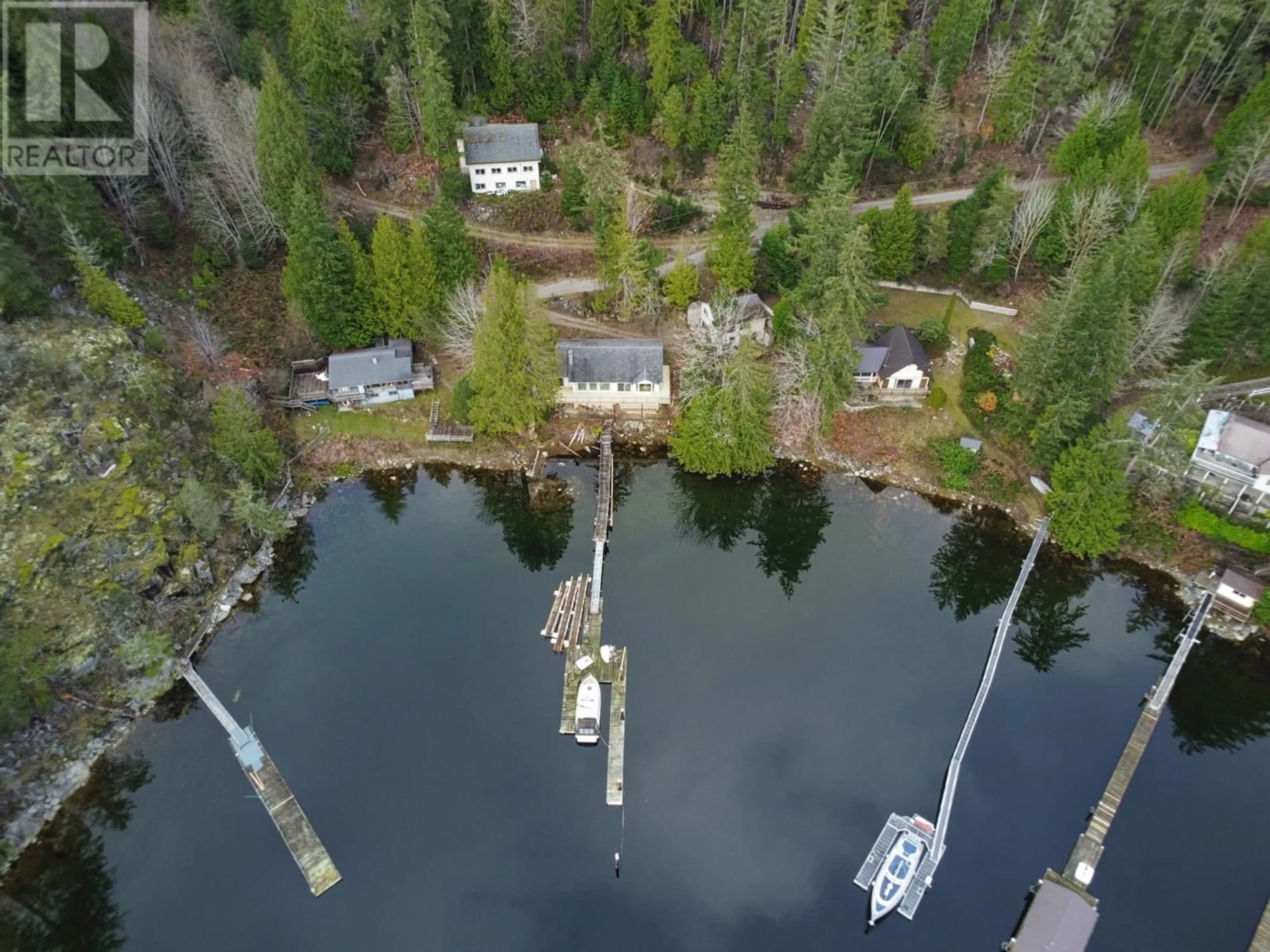 A pic from outside/outdoor area/front of a property/back of a property/a pic from drone, water/lake/river/ocean view for 5338 DANIEL ROAD, Garden Bay British Columbia V0N1S1