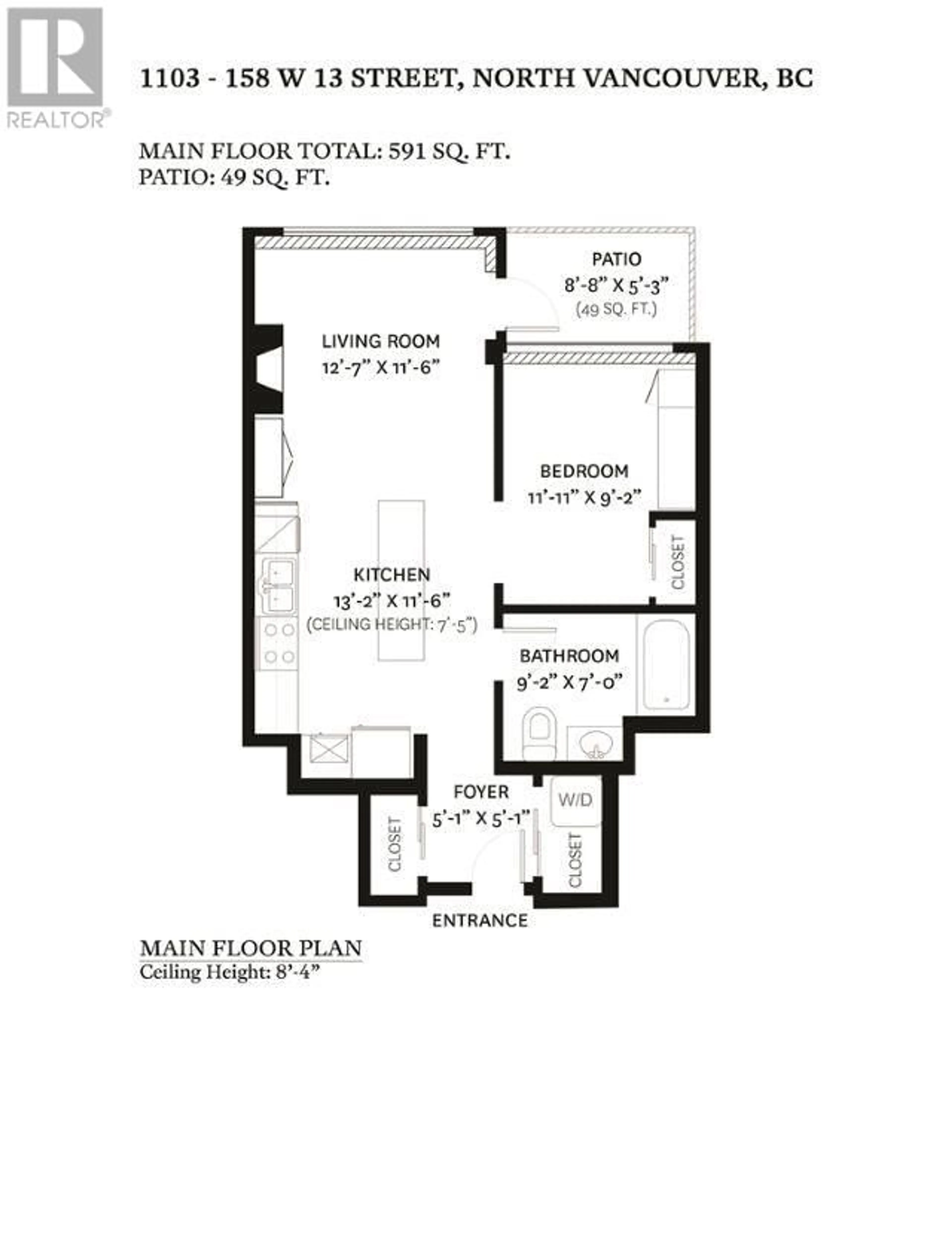 Floor plan for 1103 158 W 13TH STREET, North Vancouver British Columbia V7M0A7