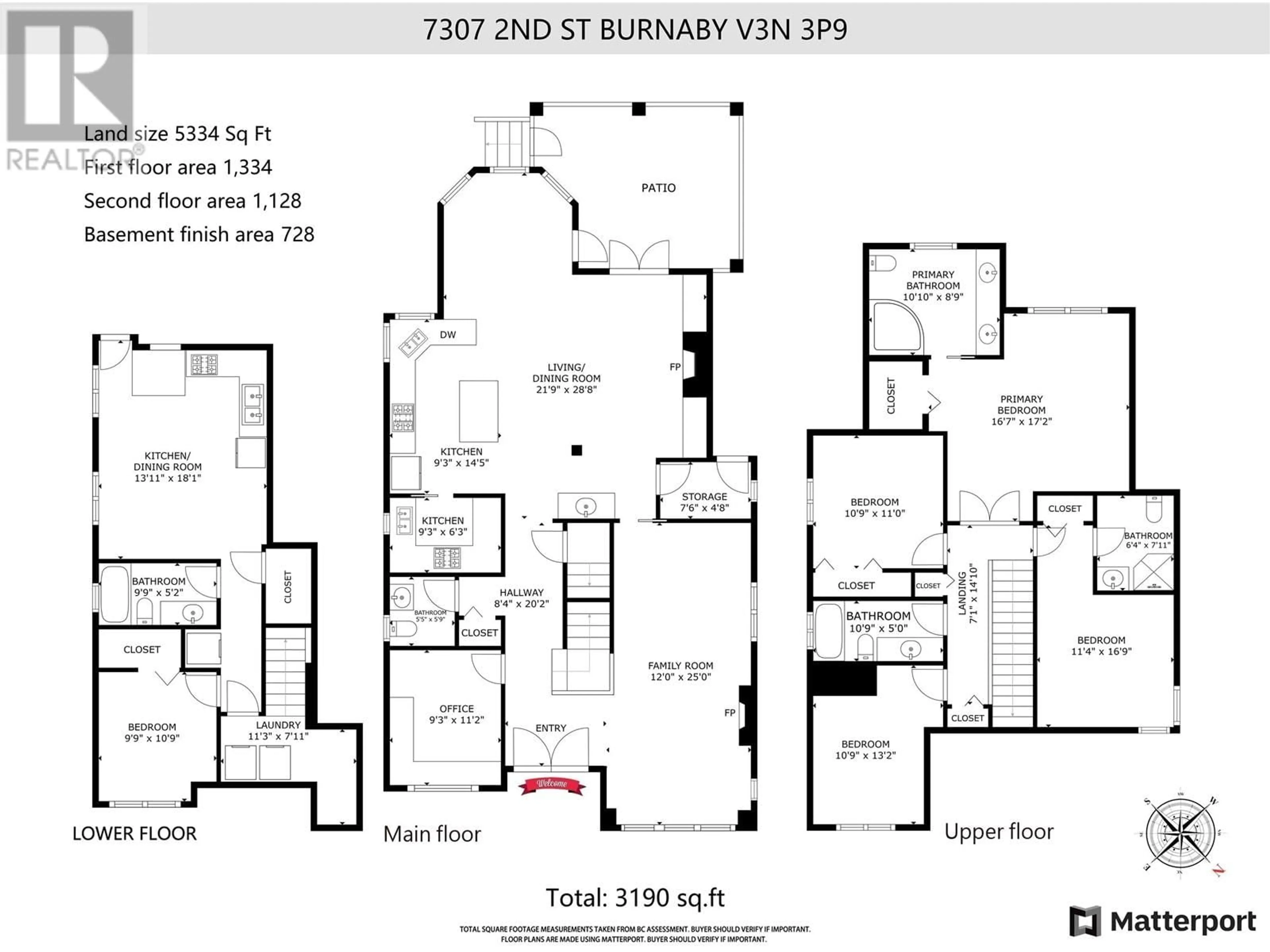 Floor plan for 7307 2ND STREET, Burnaby British Columbia V3N3P9