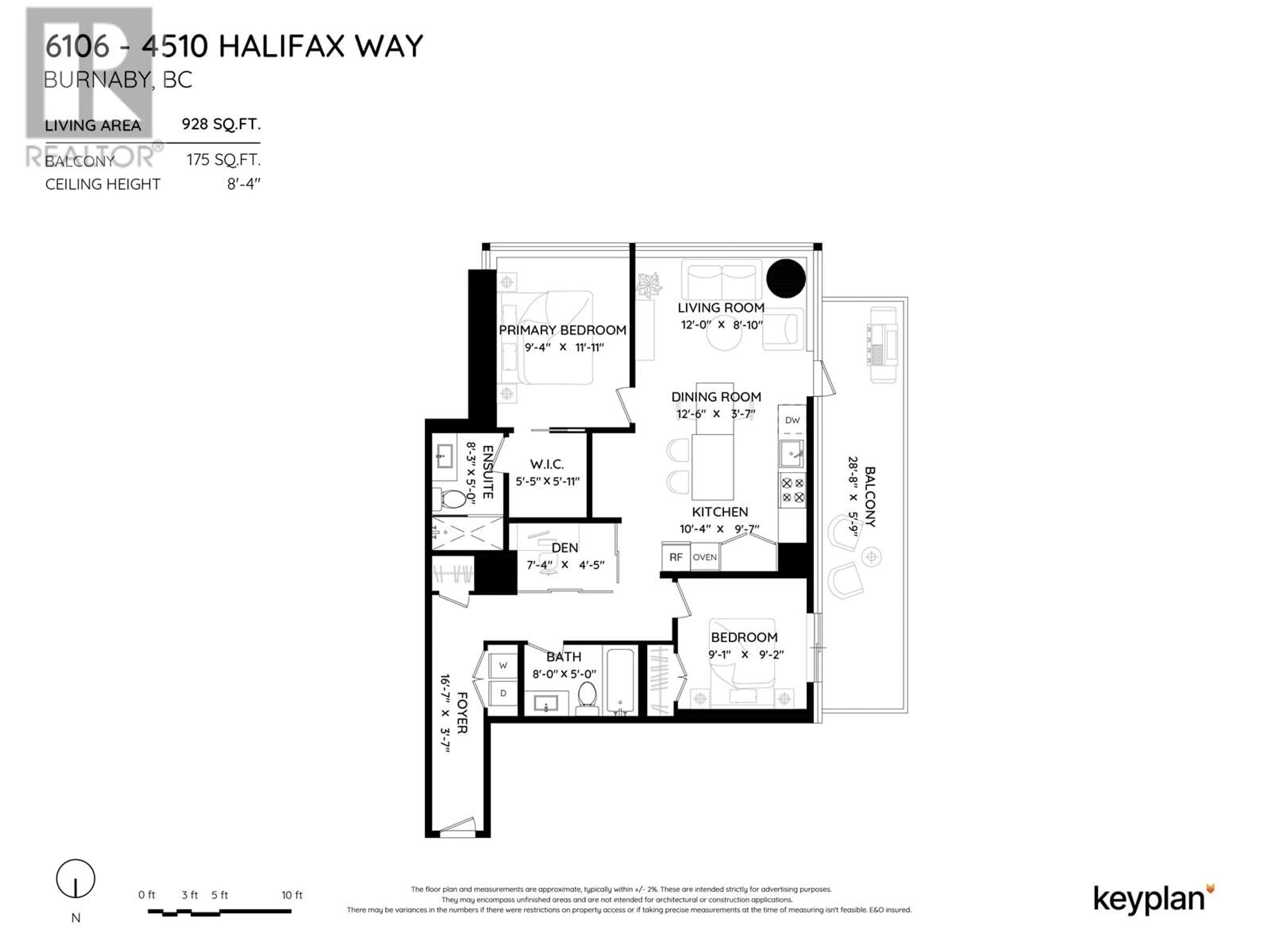 Floor plan for 6106 4510 HALIFAX WAY, Burnaby British Columbia V5C0K4