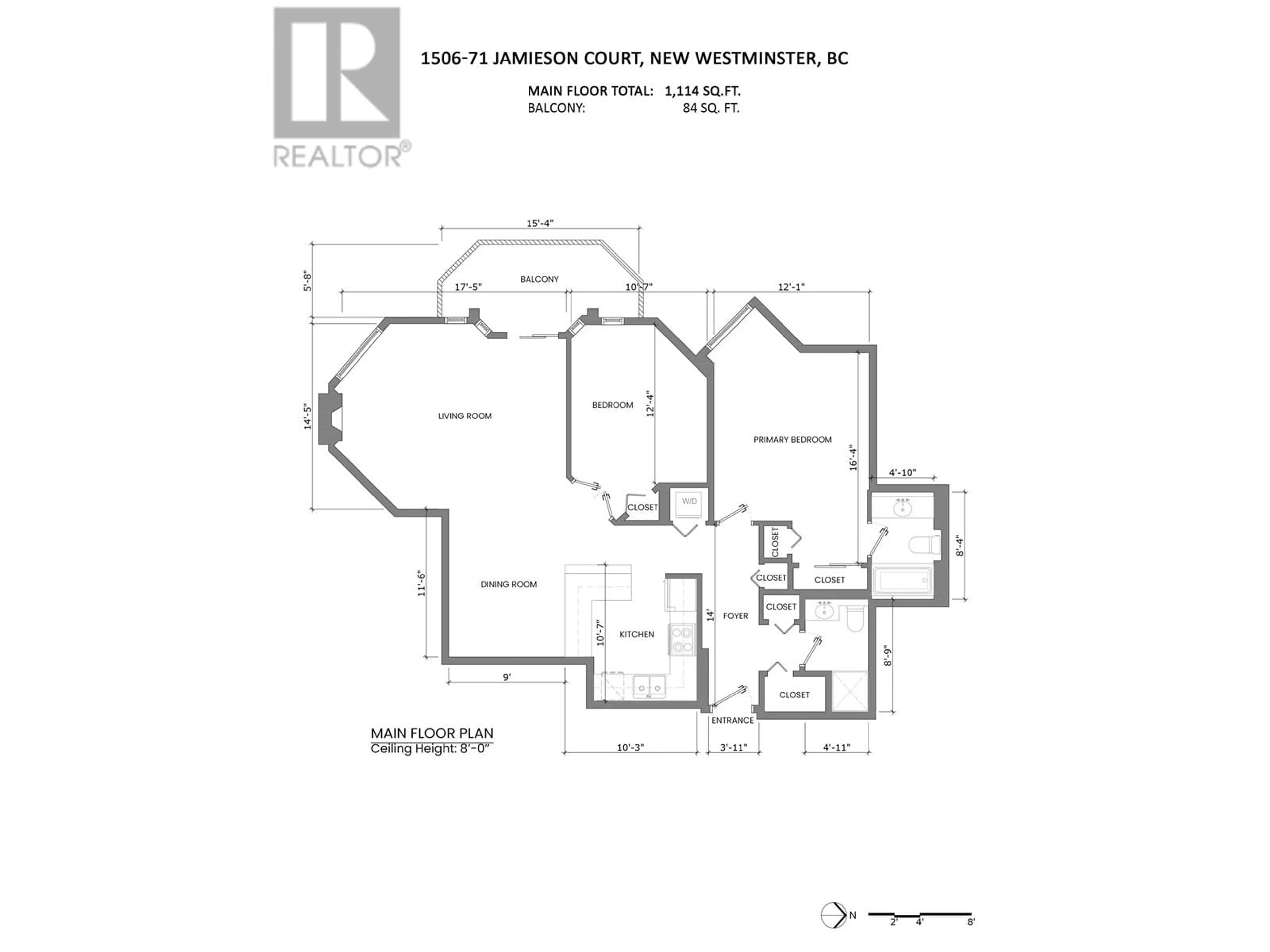 Floor plan for 1506 71 JAMIESON COURT, New Westminster British Columbia V3L5R4