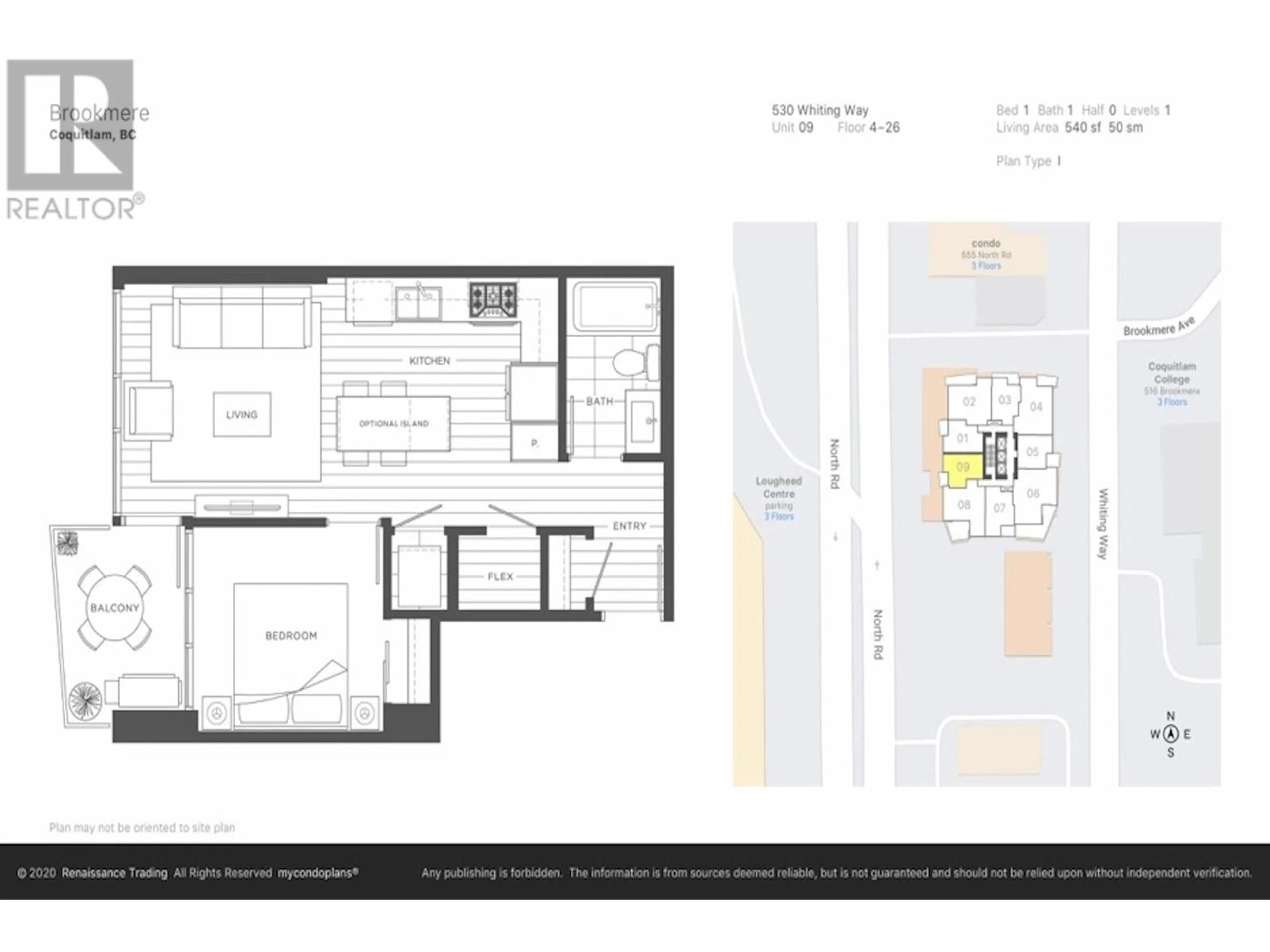 Floor plan for 2509 530 WHITING WAY, Coquitlam British Columbia V3J0J4