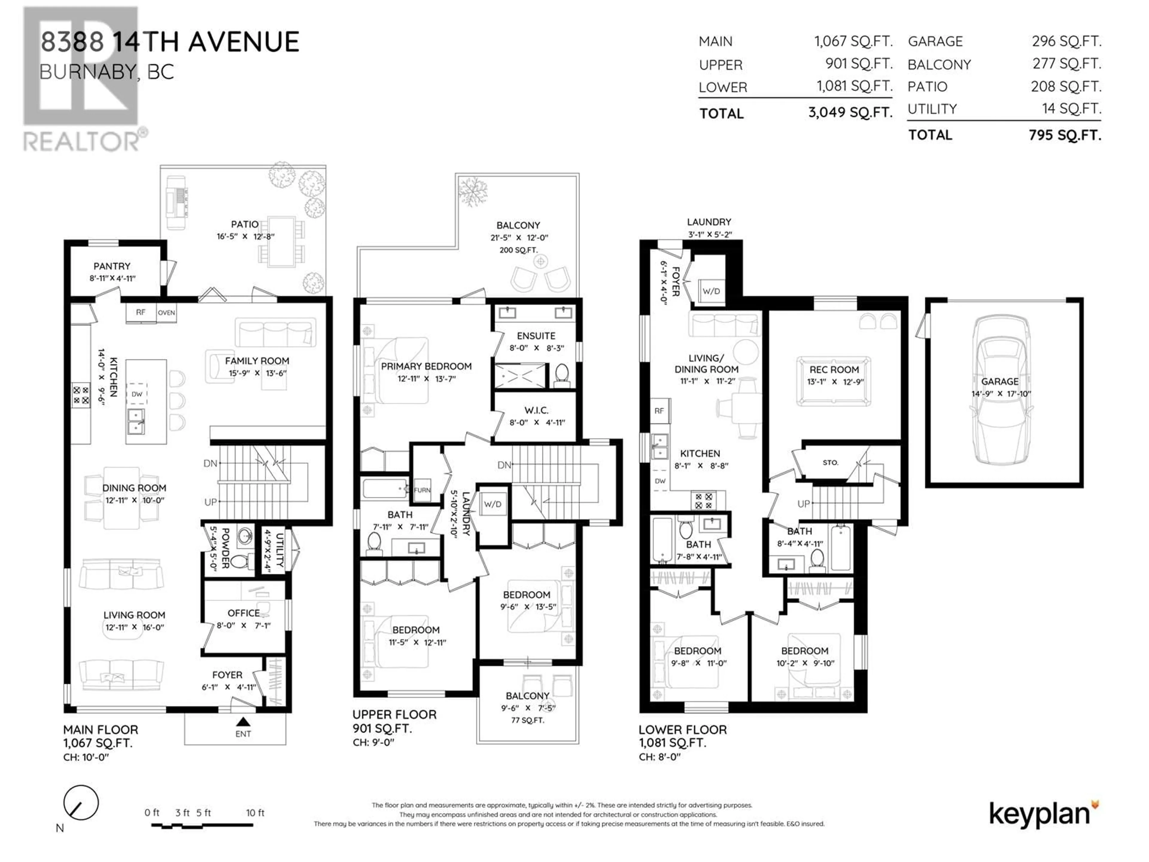 Floor plan for 8388 14TH AVENUE, Burnaby British Columbia V3N3X3