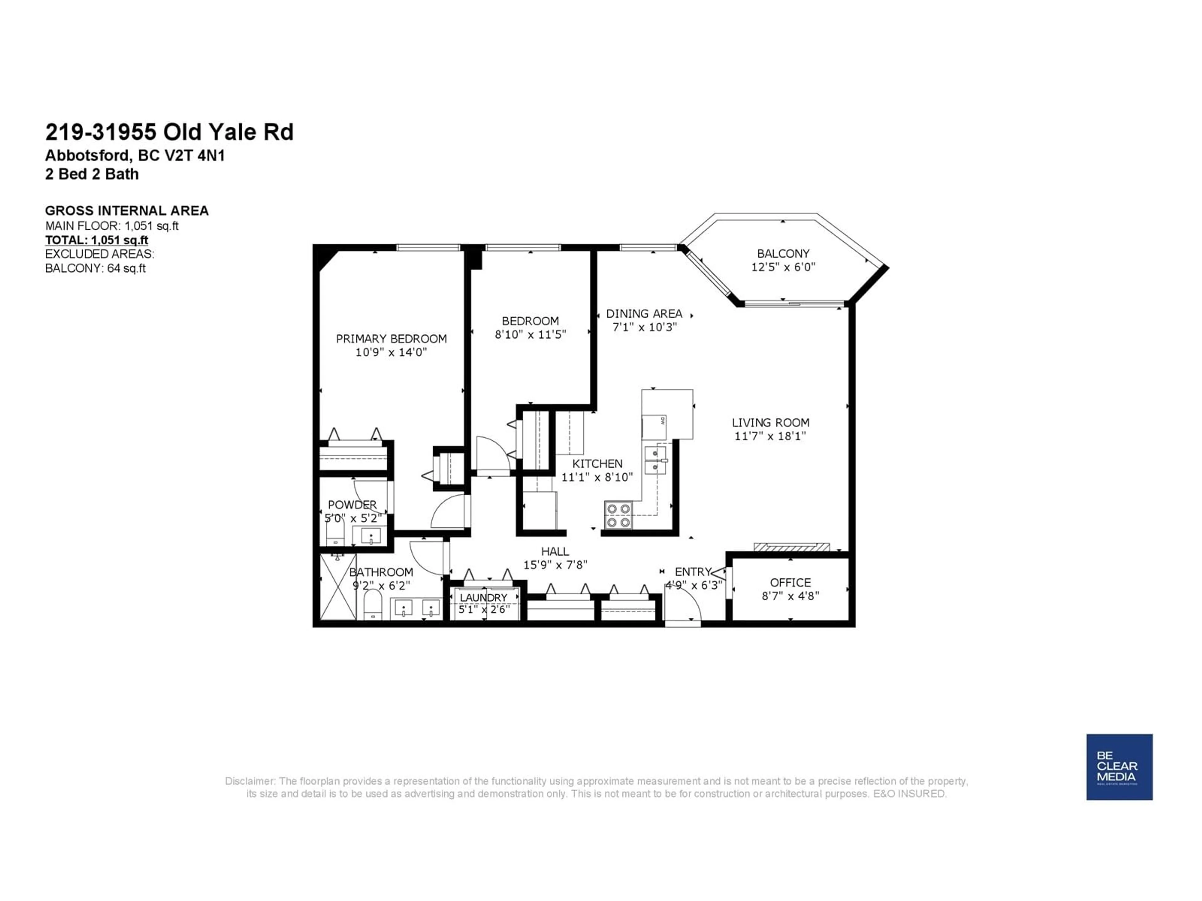 Floor plan for 219 31955 OLD YALE ROAD, Abbotsford British Columbia V2T4N1