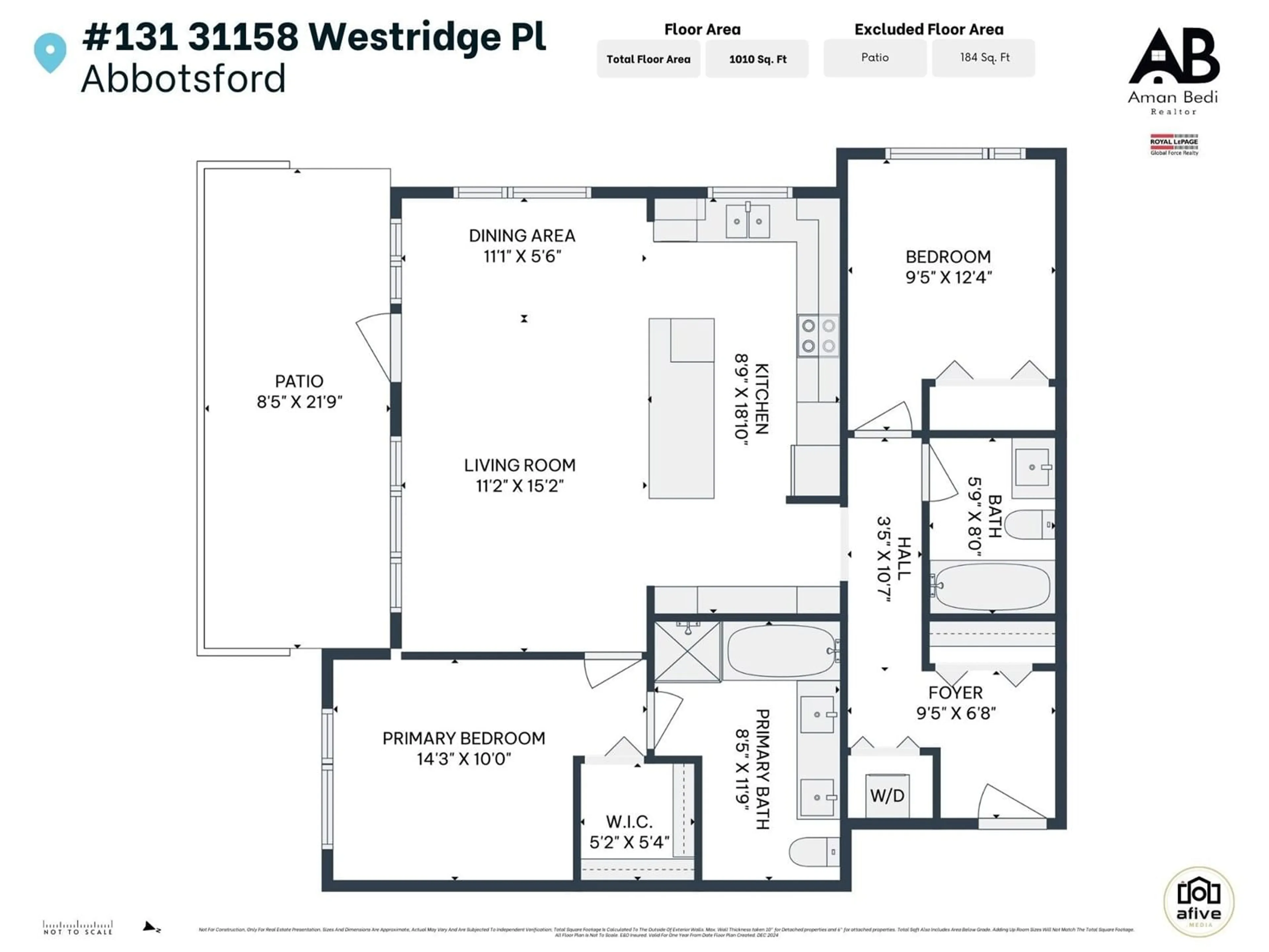 Floor plan for 131 31158 WESTRIDGE PLACE, Abbotsford British Columbia V2T5W8